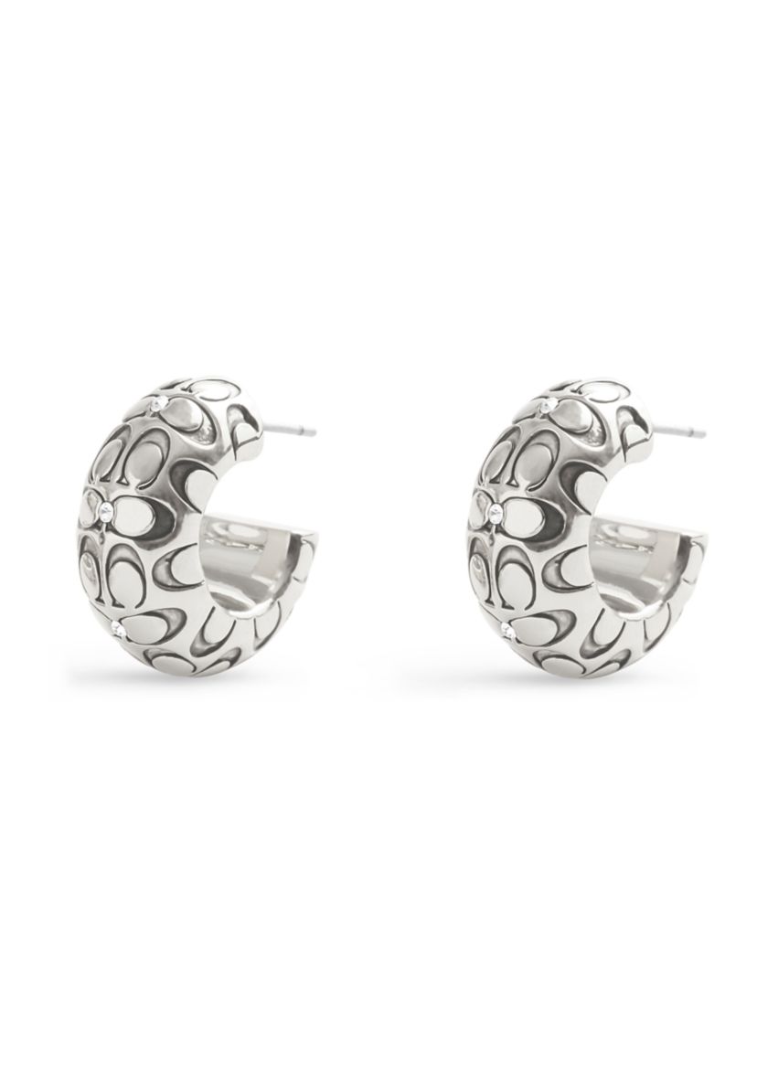 Signature Quilted Chubby Huggie Earrings