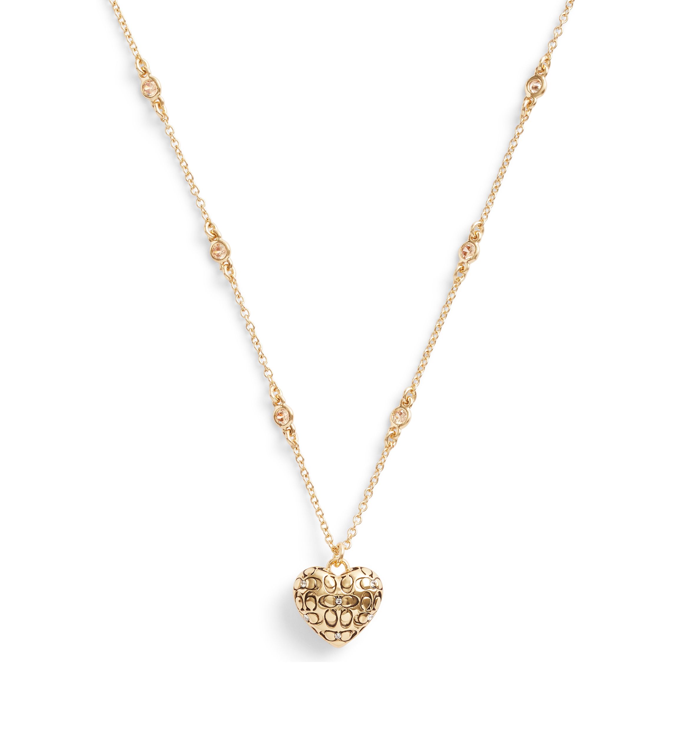 Signature Quilted Heart Pendant Necklace