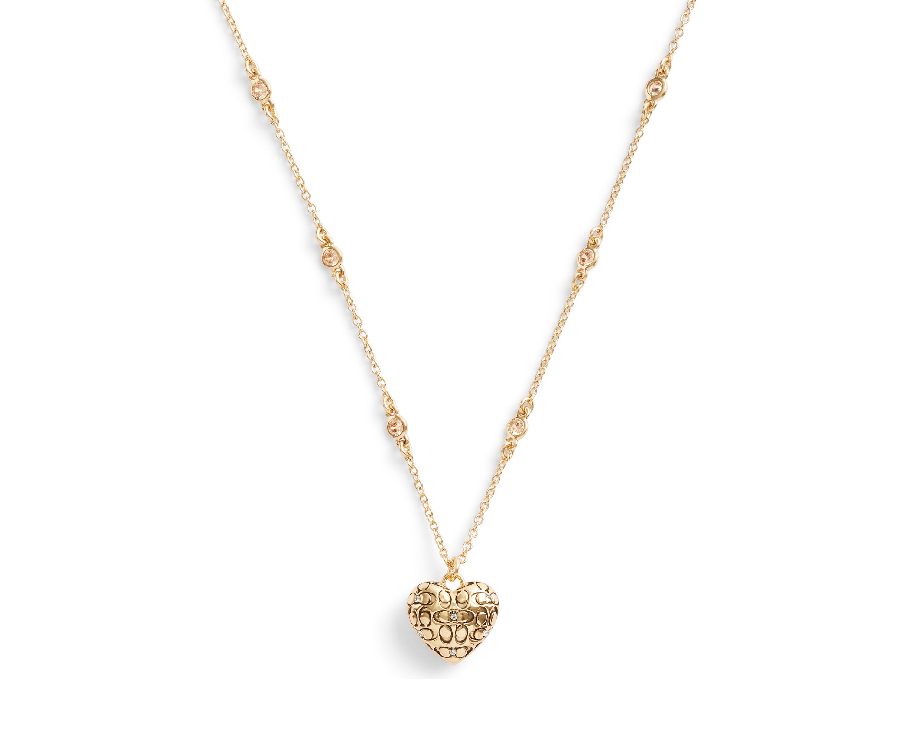 Signature Quilted Heart Pendant Necklace