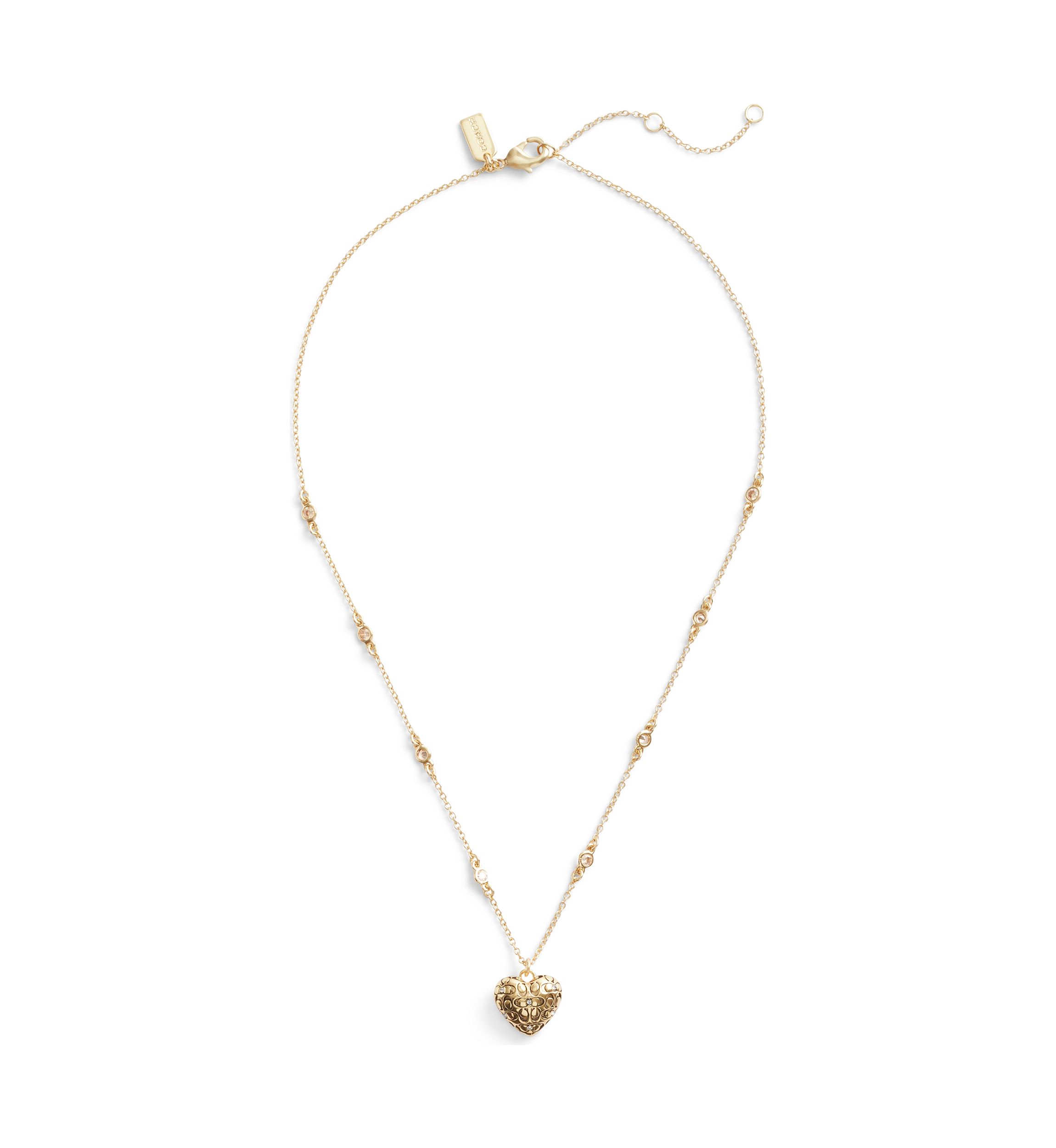 Signature Quilted Heart Pendant Necklace