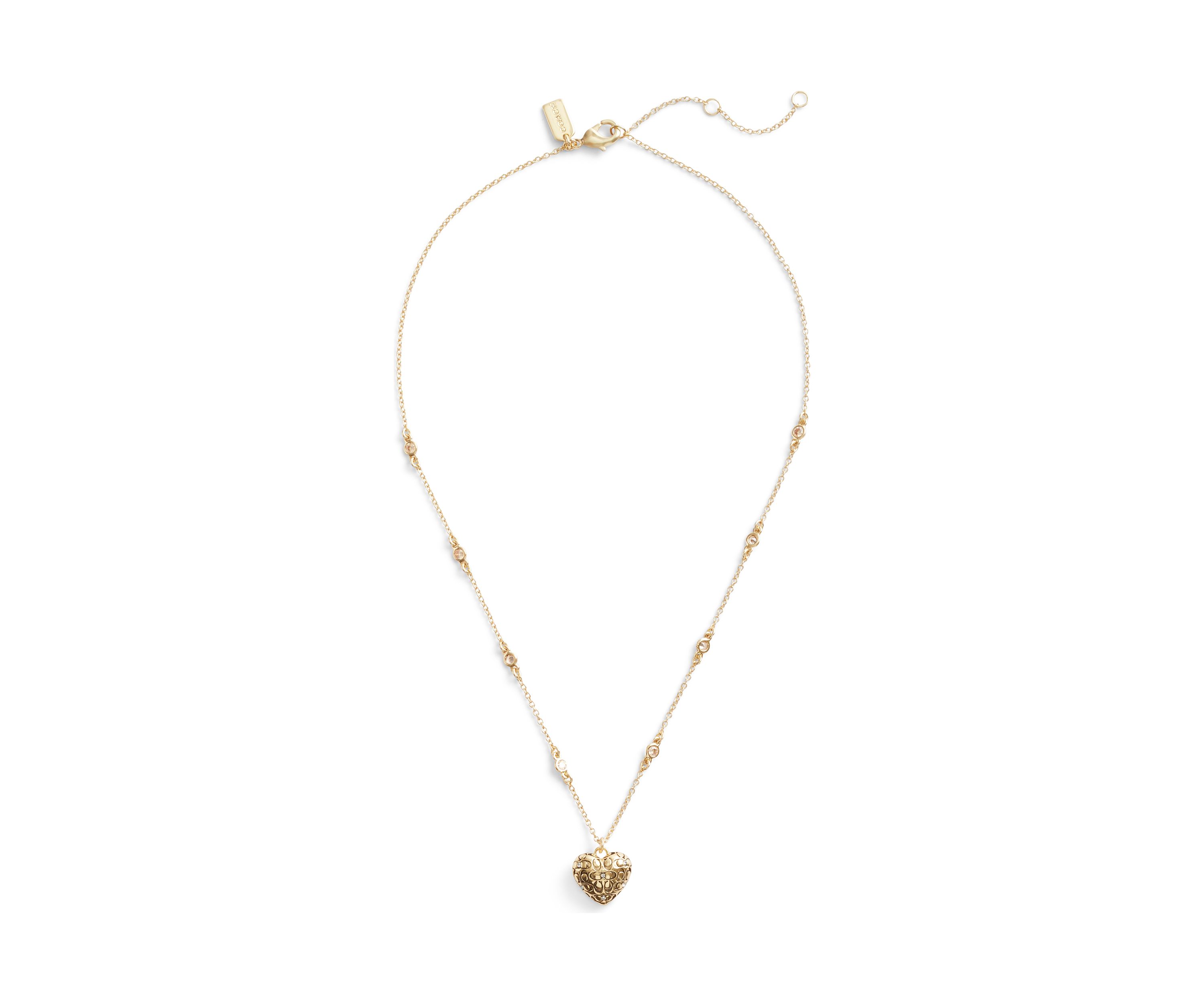 Signature Quilted Heart Pendant Necklace