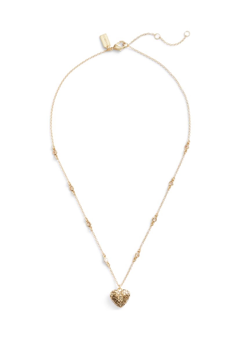 Signature Quilted Heart Pendant Necklace