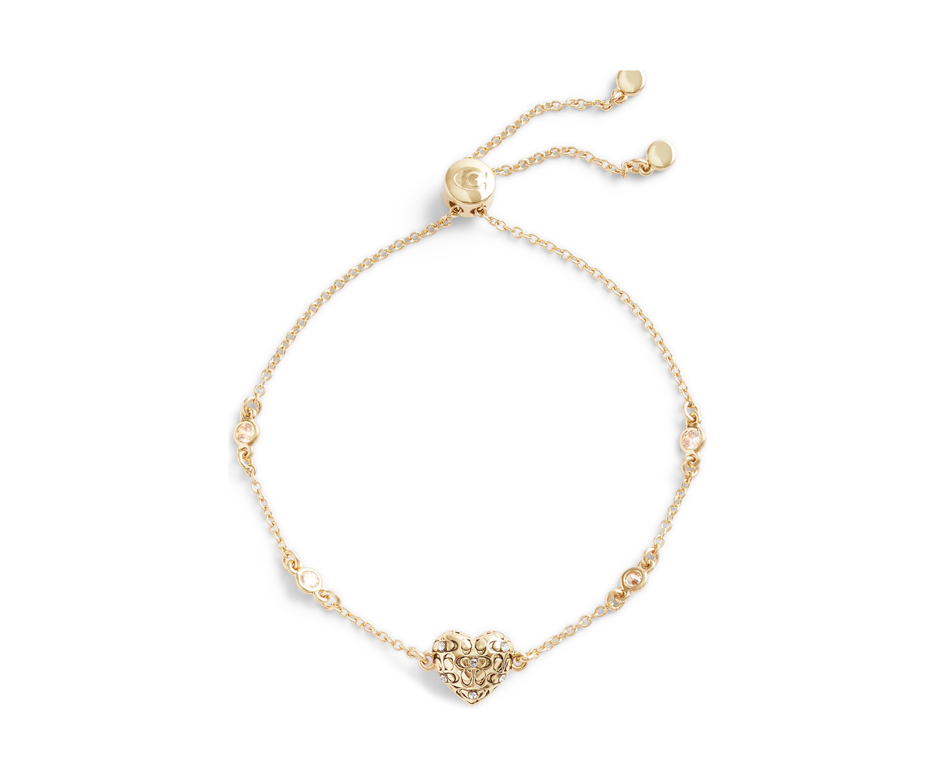 Signature Quilted Heart Slider Bracelet