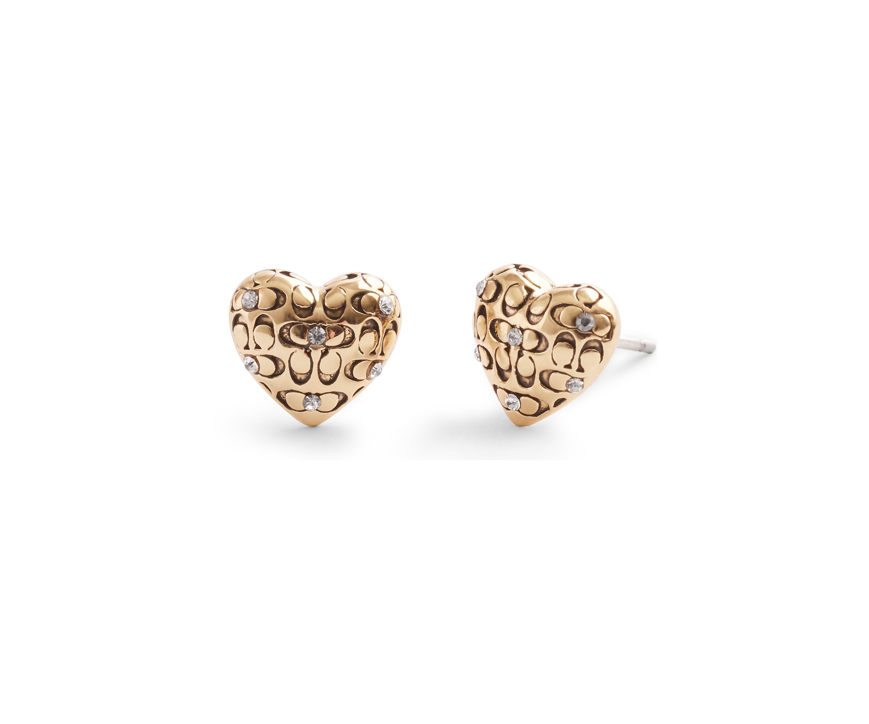 Signature Quilted Heart Stud Earrings