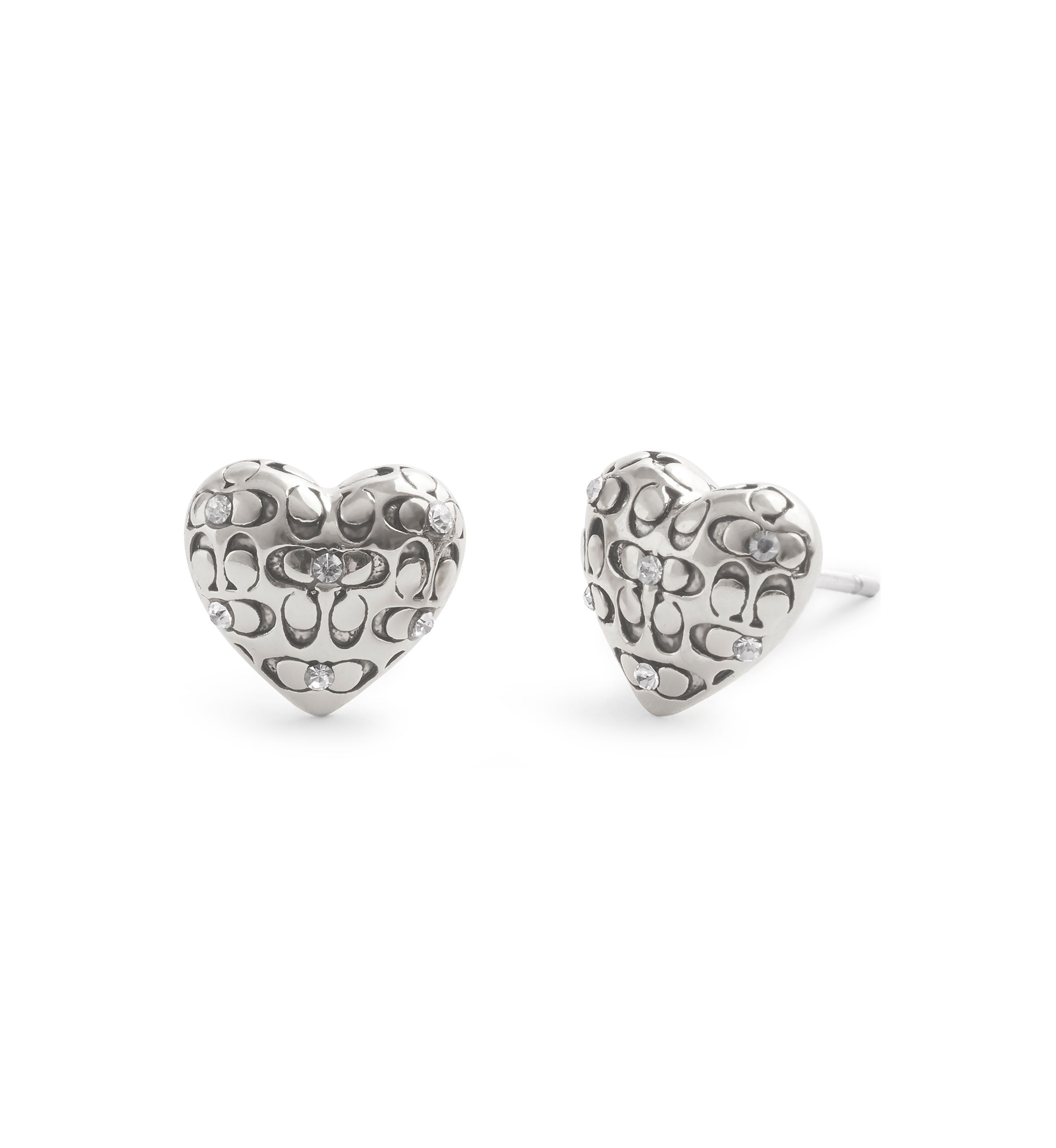 Signature Quilted Heart Stud Earrings