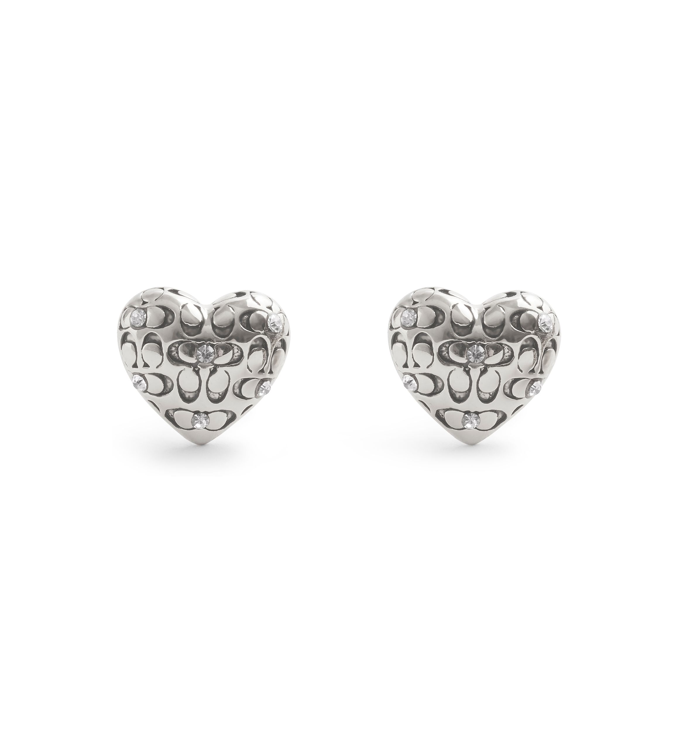 Signature Quilted Heart Stud Earrings