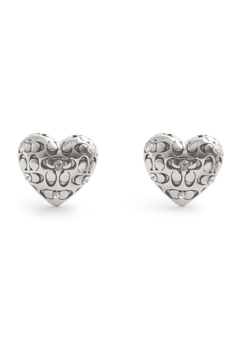 Signature Quilted Heart Stud Earrings