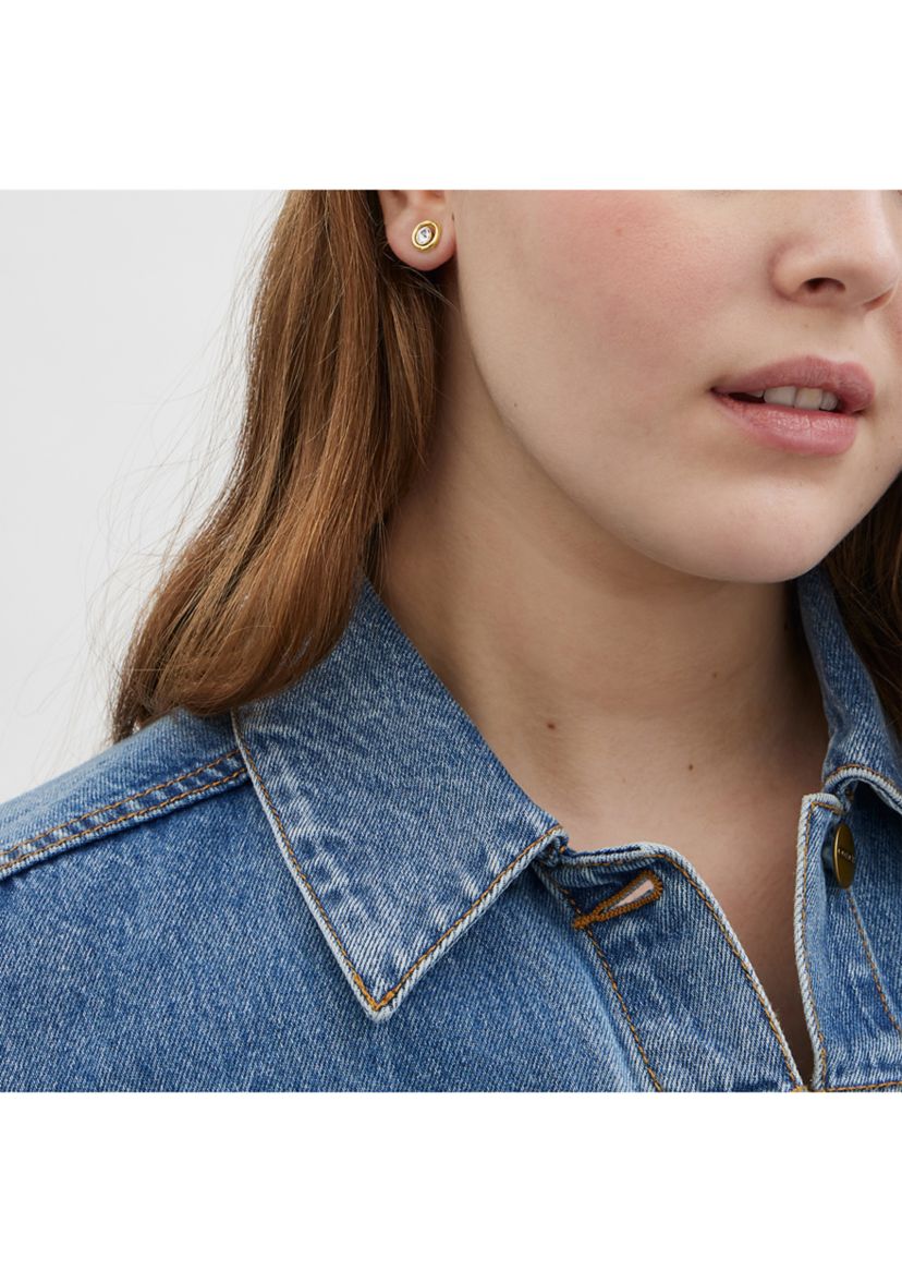 Convertible Halo Stone Stud Earrings
