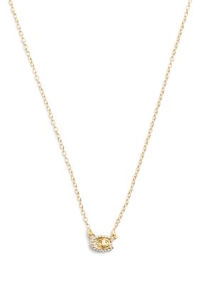 COACH Signature C PavÃ© Turnlock Pendant Necklace, 16 in -  0889295625132