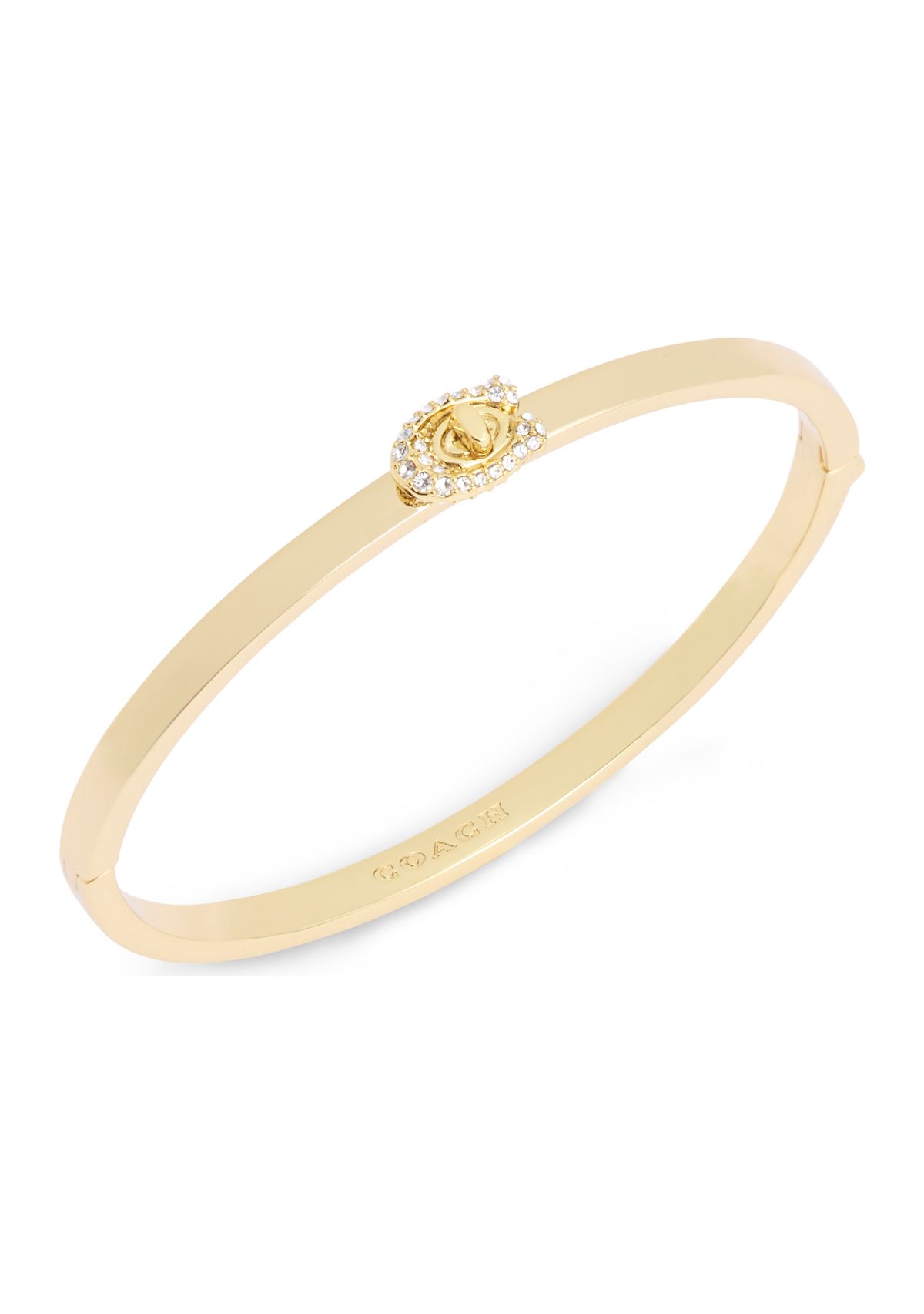 Signature C Pavé Turnlock Bangle Bracelet