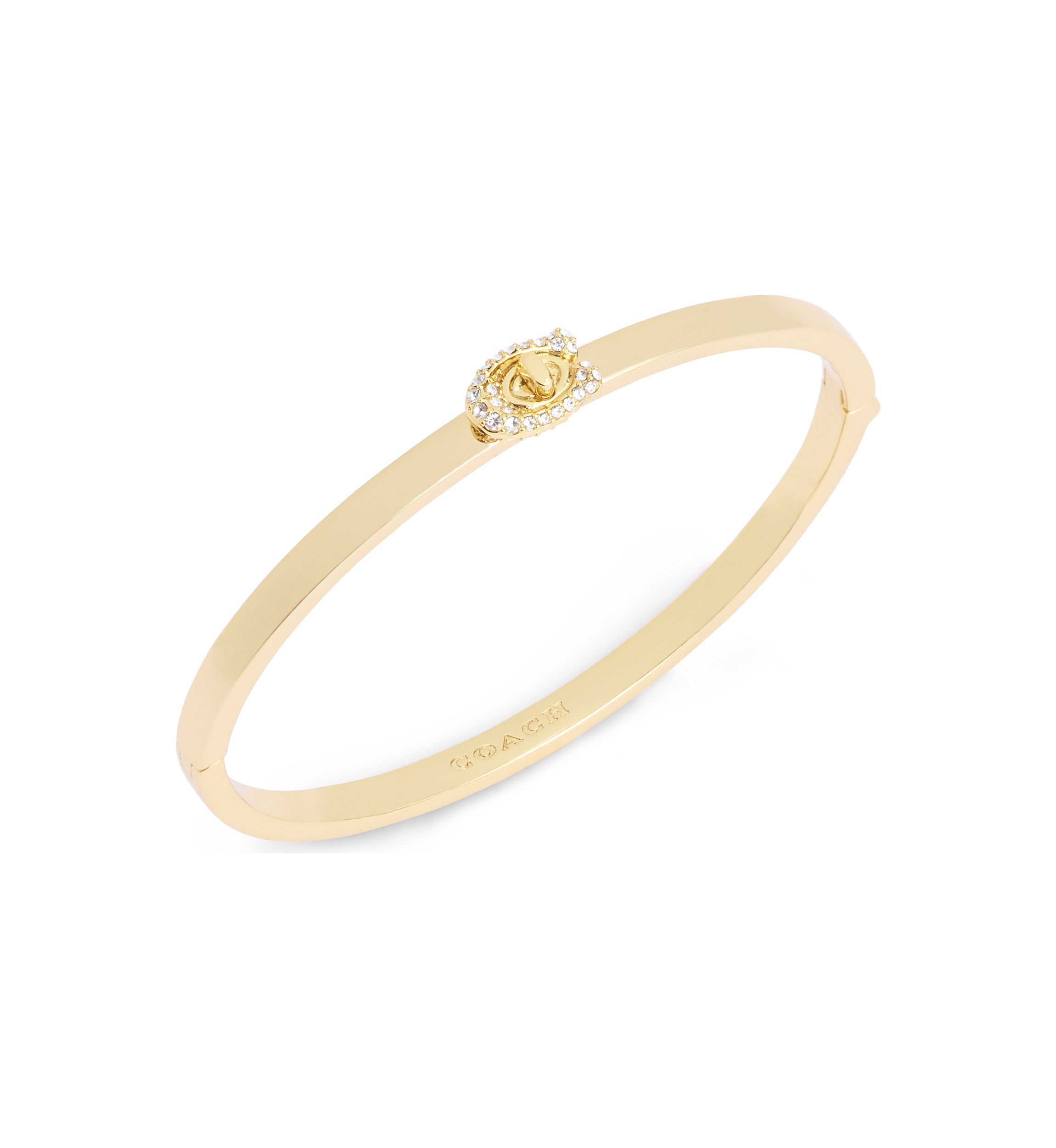 Signature C Pavé Turnlock Bangle Bracelet