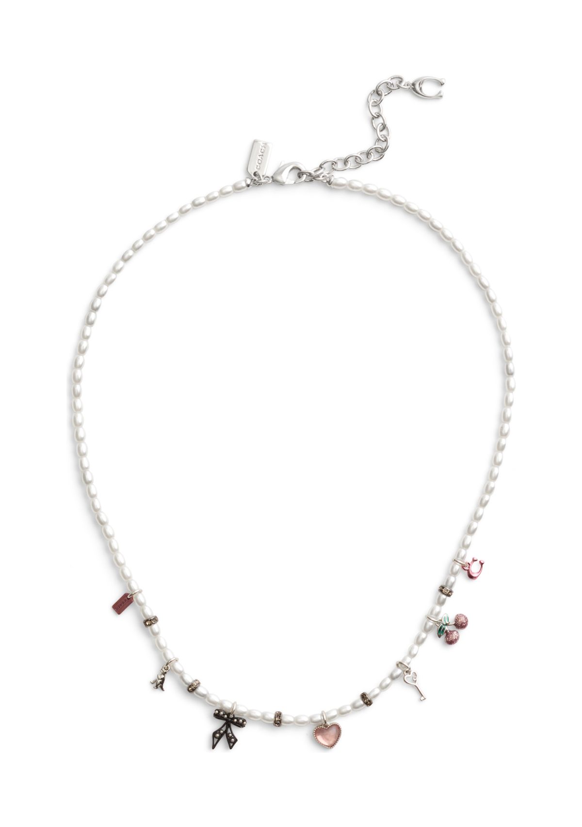 Signature Bowtique Charm Collar Pearl Necklace