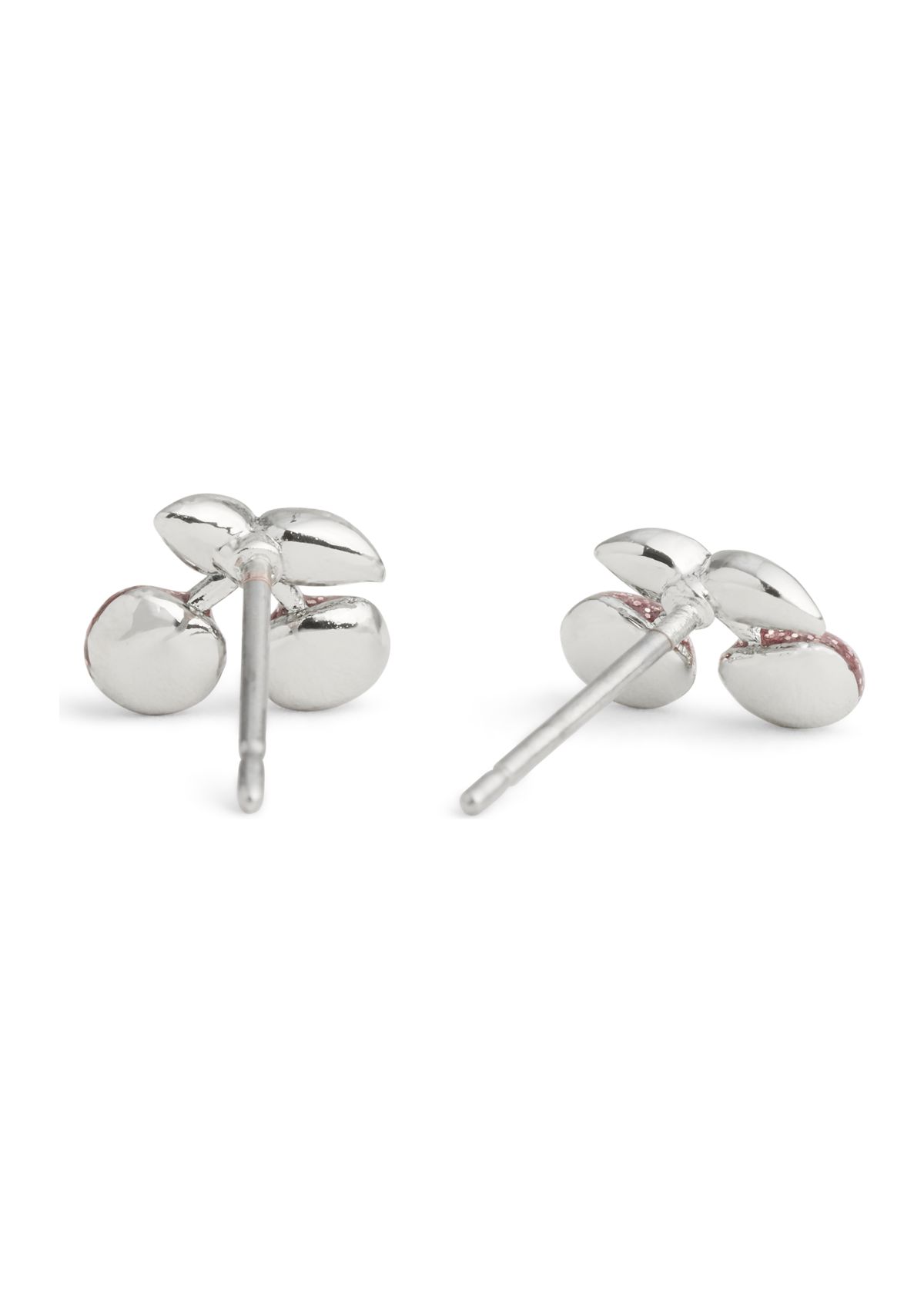 Glitter Cherry Cluster Stud Earrings