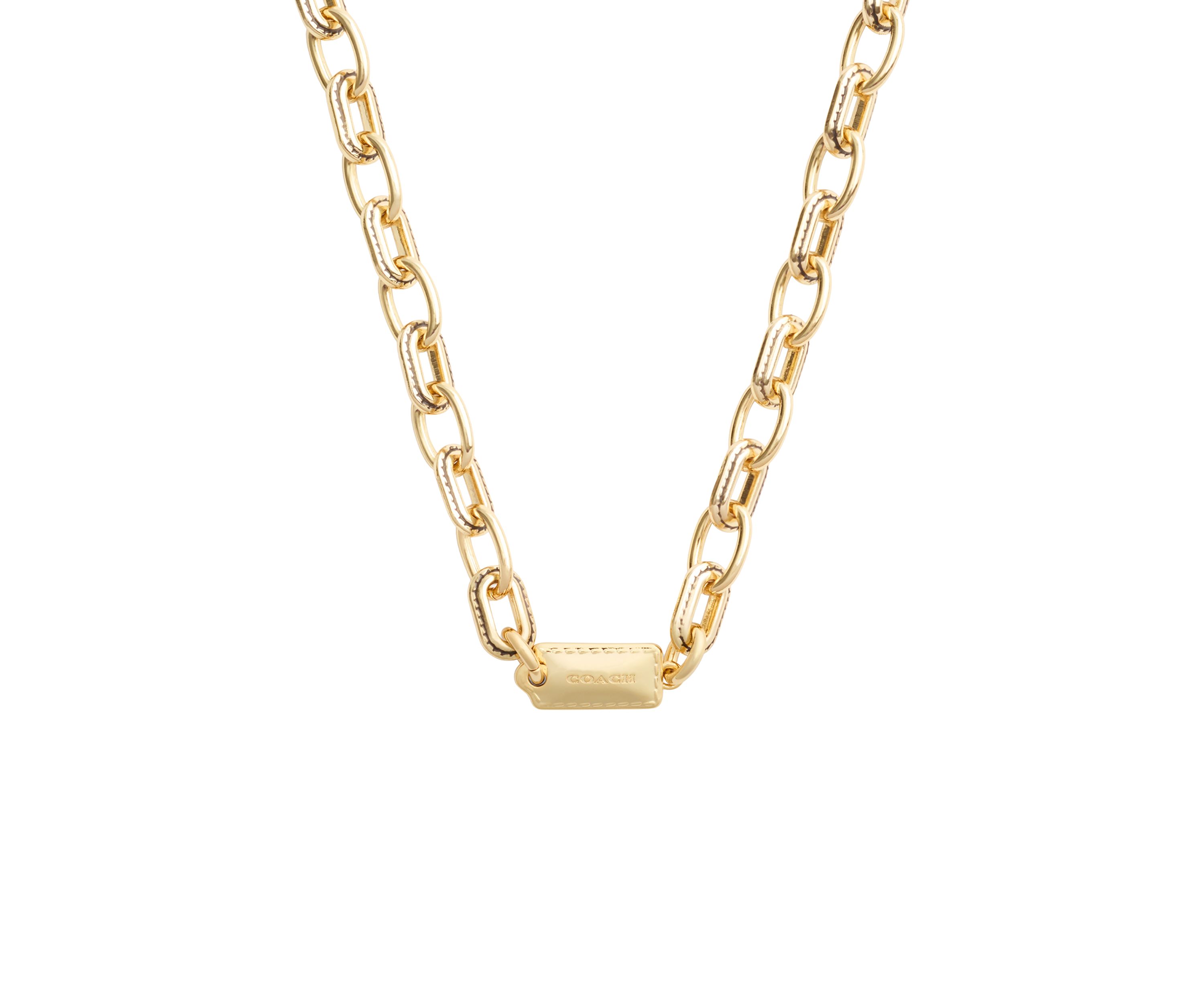 Signature Stitched Chain Collar Necklace