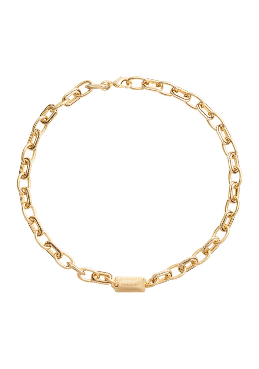 Signature Stitched Chain Collar Necklace