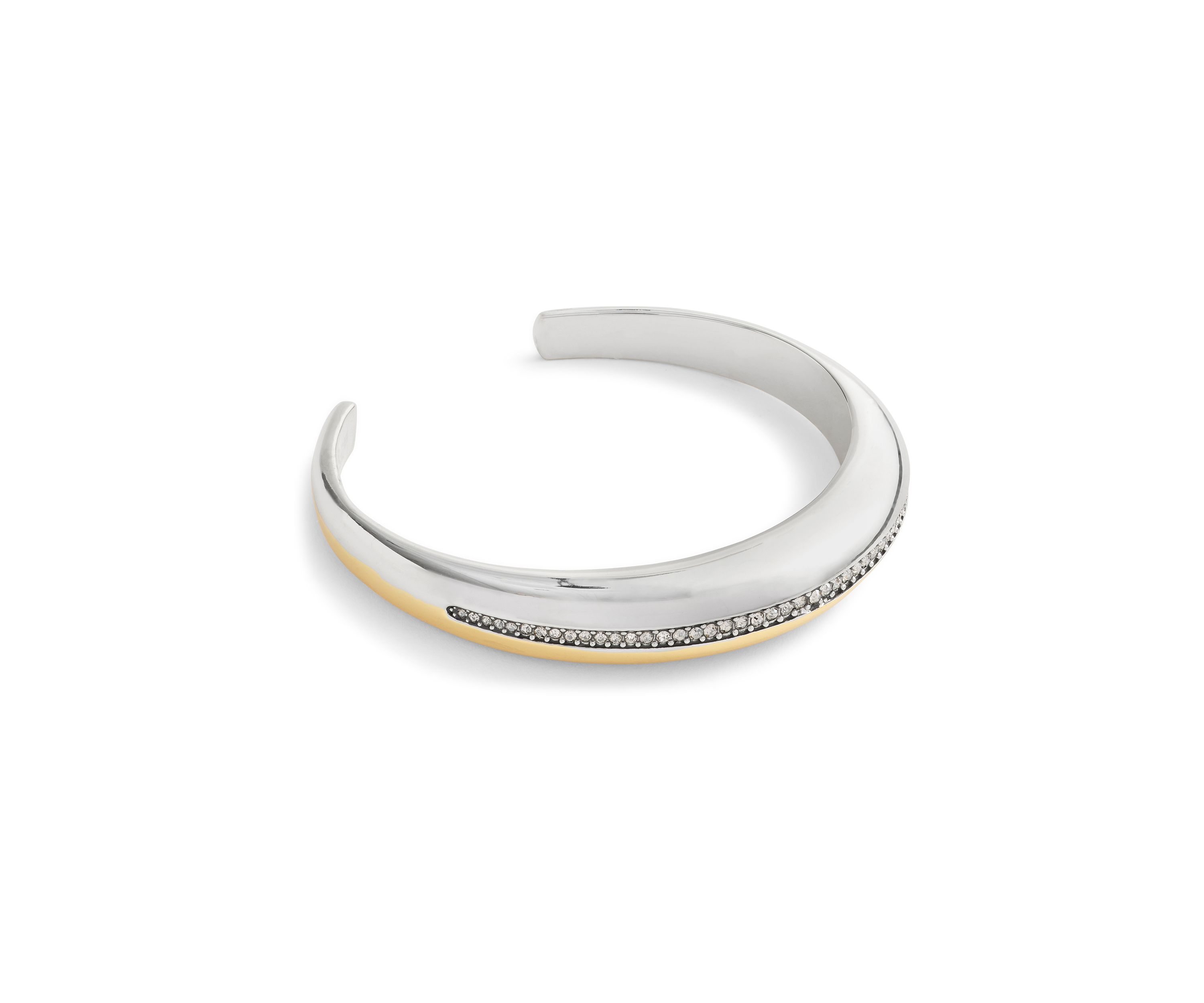 Signature Pavé Tubular Cuff Bracelet