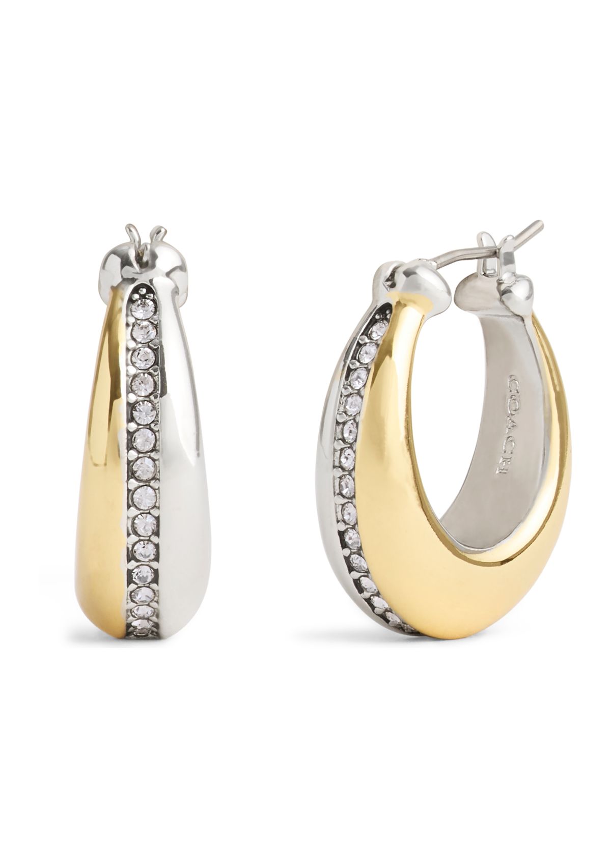 Pavé Tubular Huggie Earrings