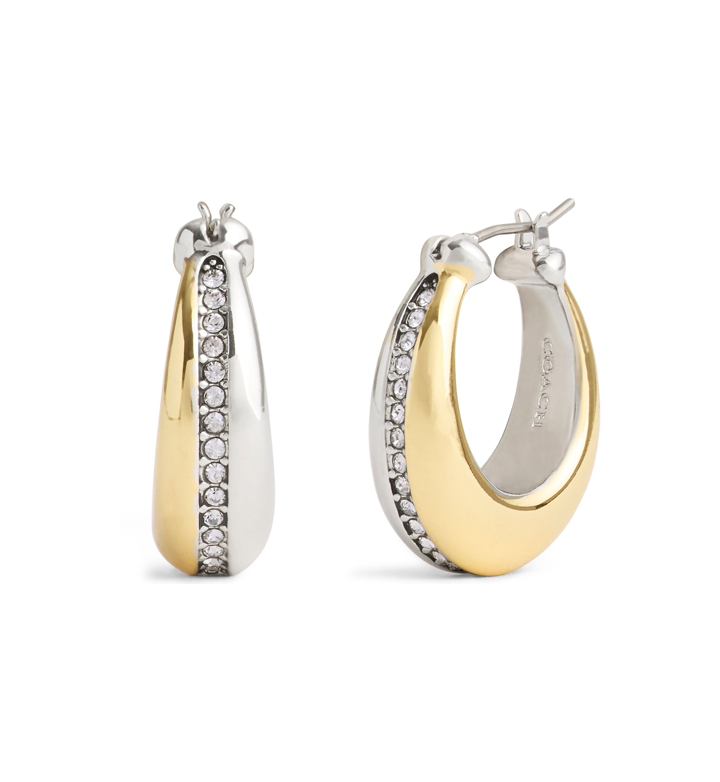 Pavé Tubular Huggie Earrings