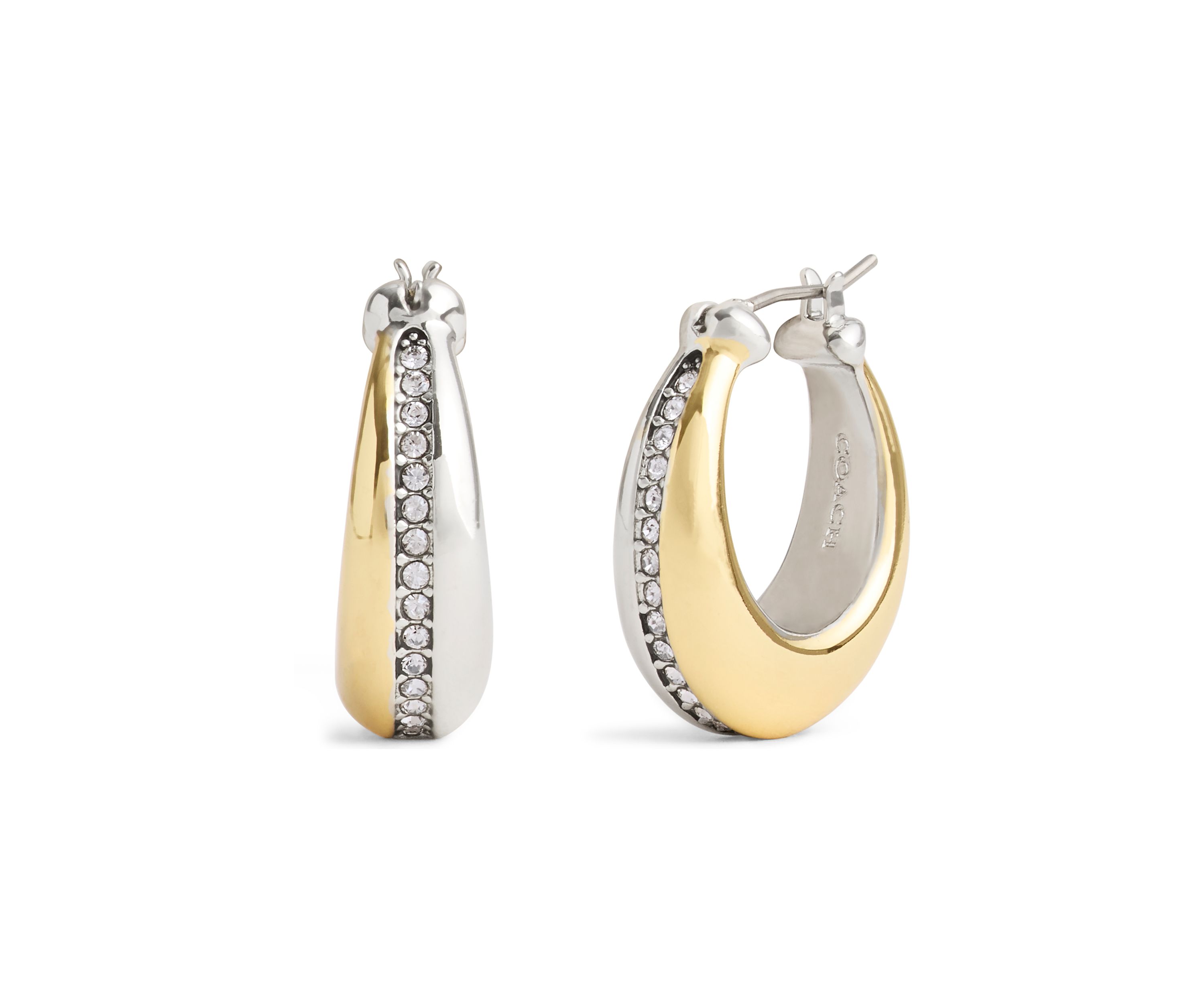 Pavé Tubular Huggie Earrings