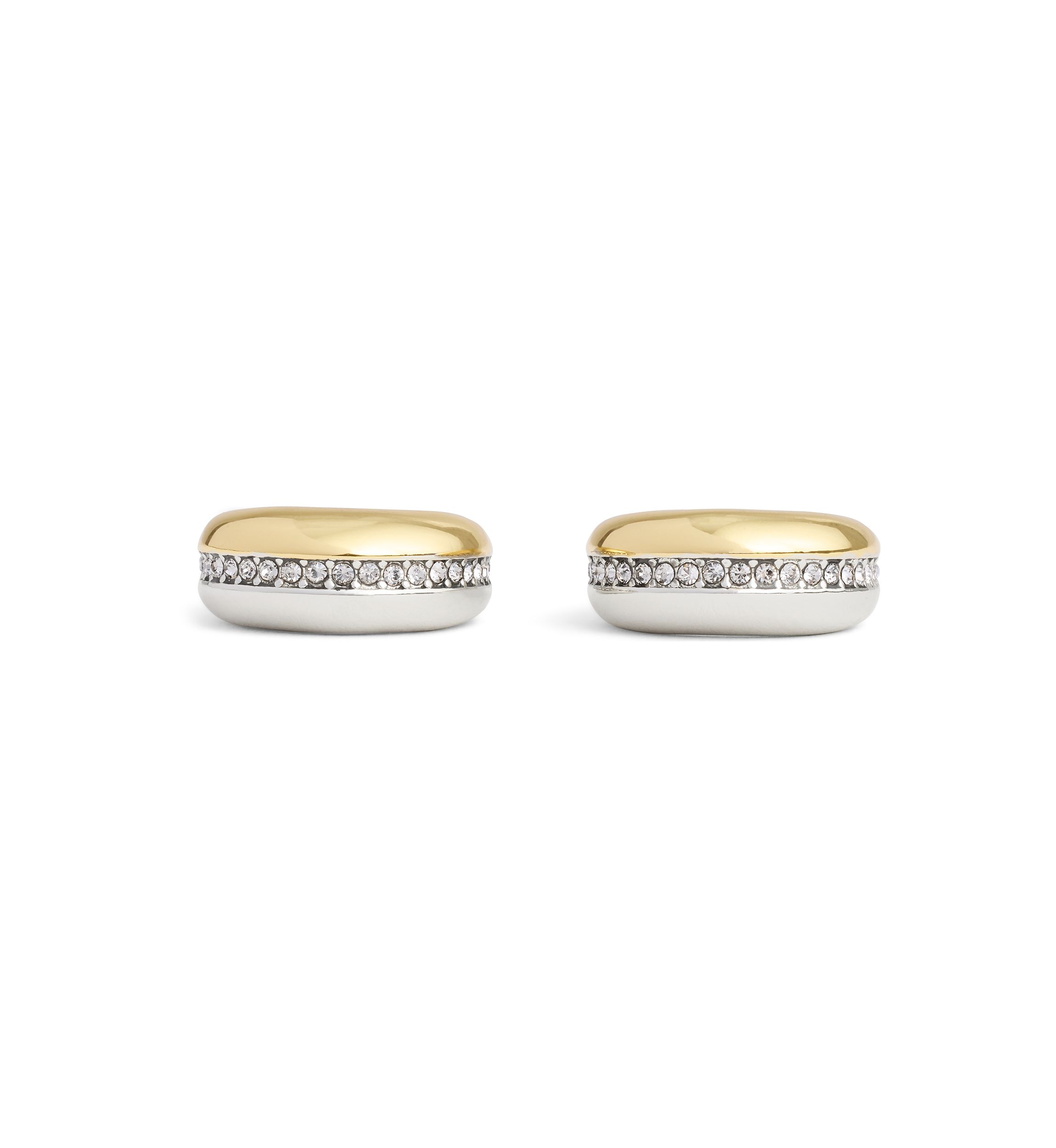 Pavé Tubular Huggie Earrings