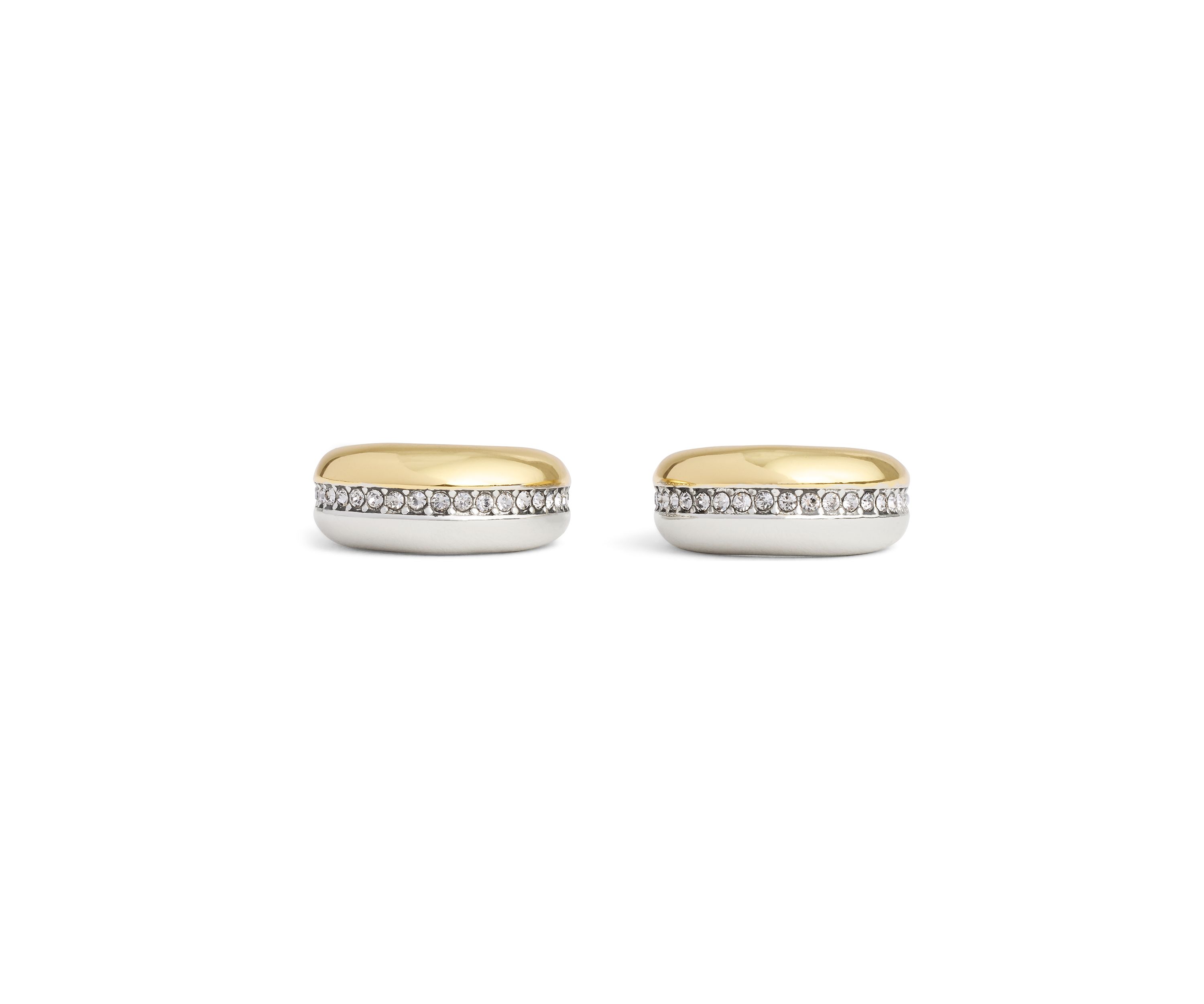 Pavé Tubular Huggie Earrings