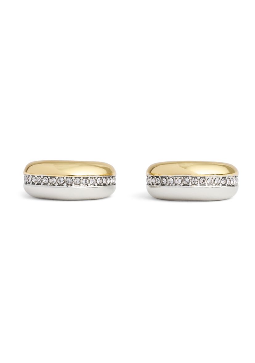 Pavé Tubular Huggie Earrings