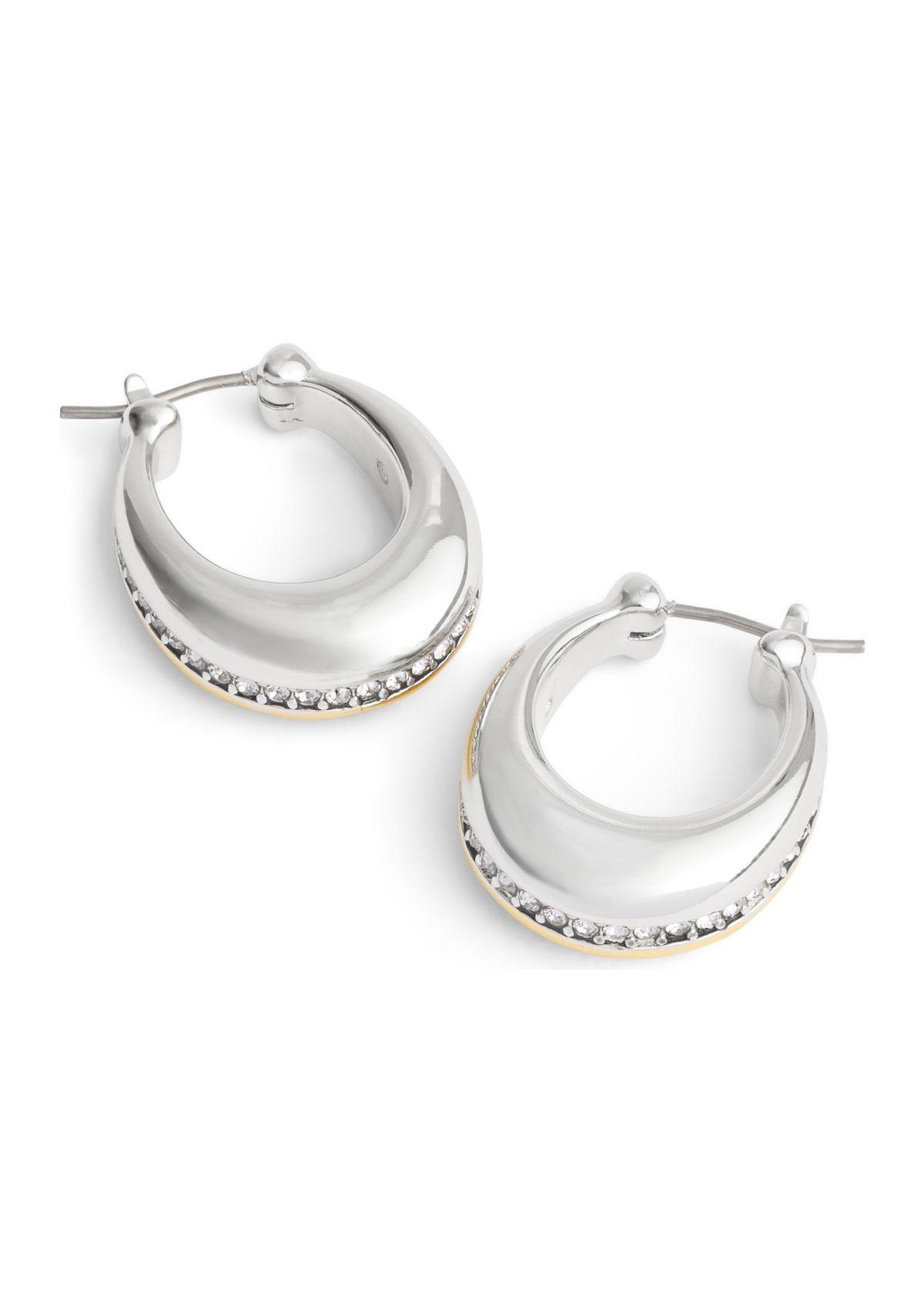 Pavé Tubular Huggie Earrings