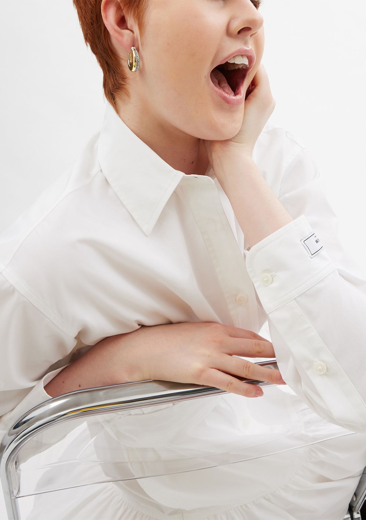 Pavé Tubular Huggie Earrings