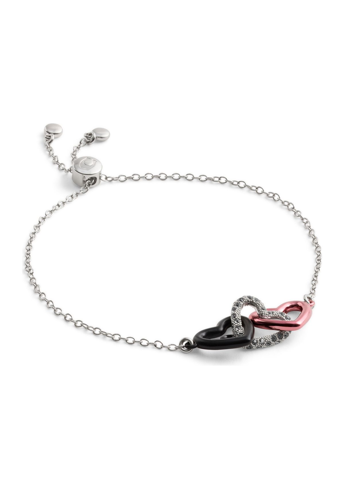Signature Heart Link Slider Bracelet