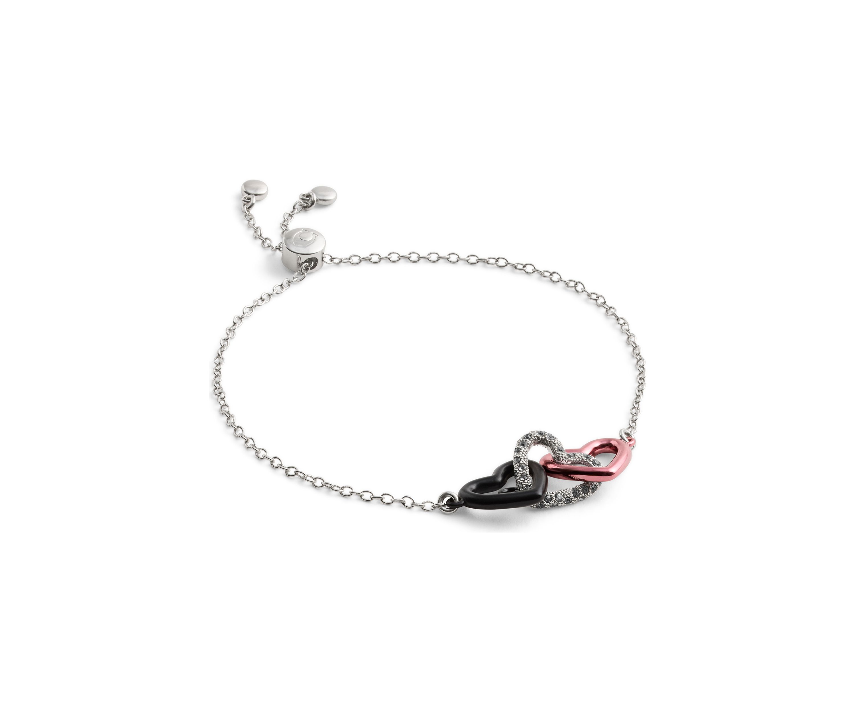 Signature Heart Link Slider Bracelet