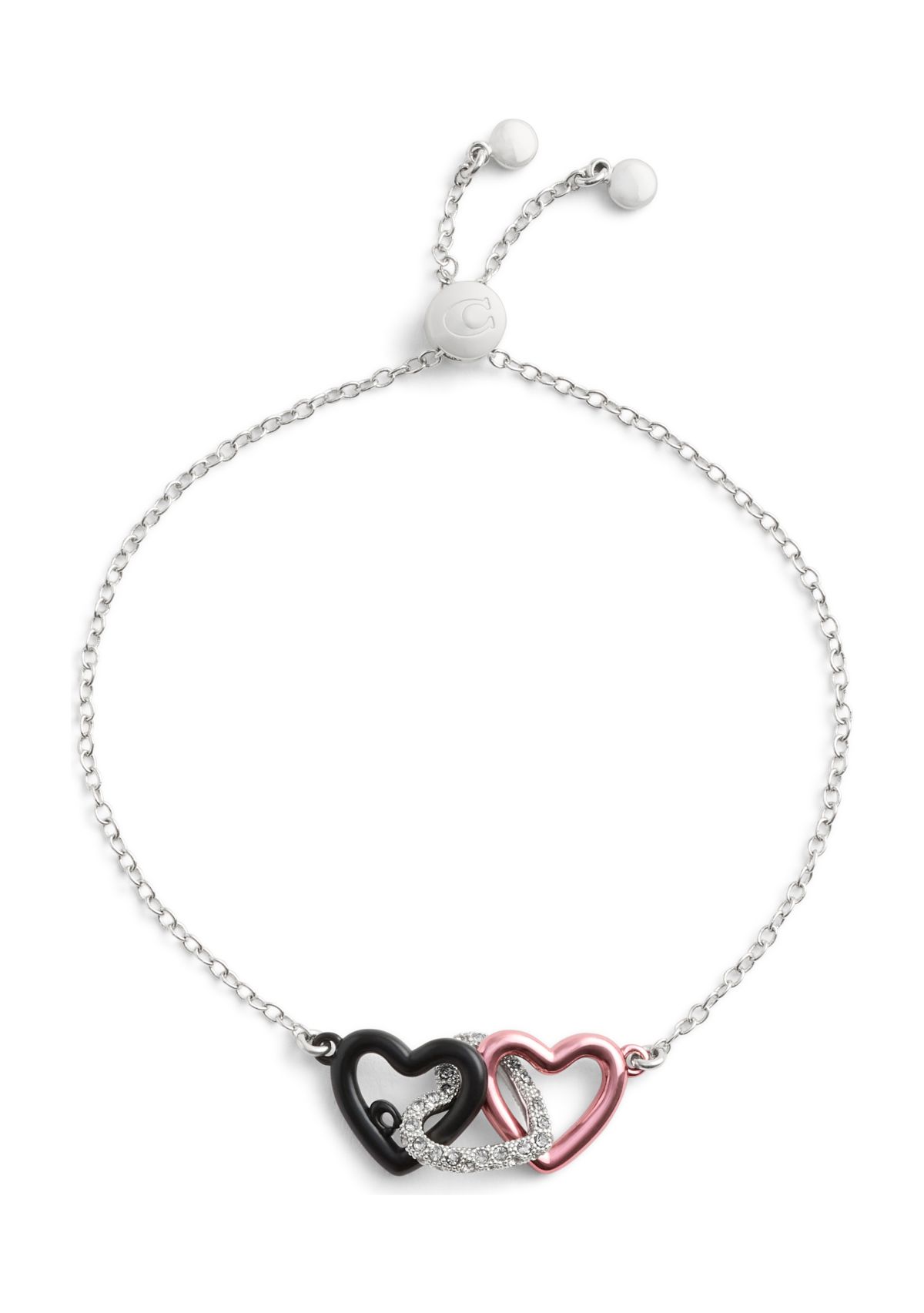Signature Heart Link Slider Bracelet