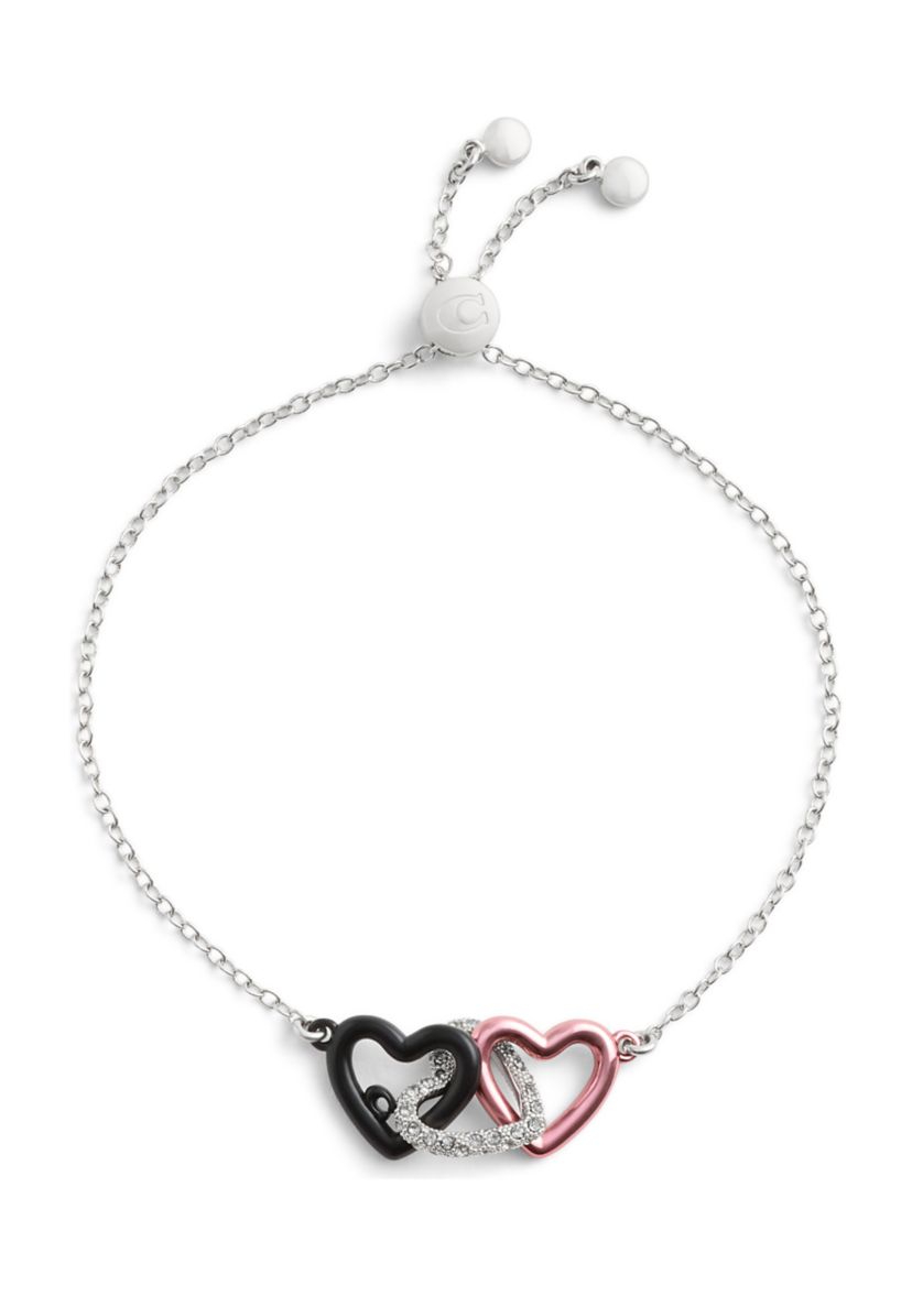 Signature Heart Link Slider Bracelet