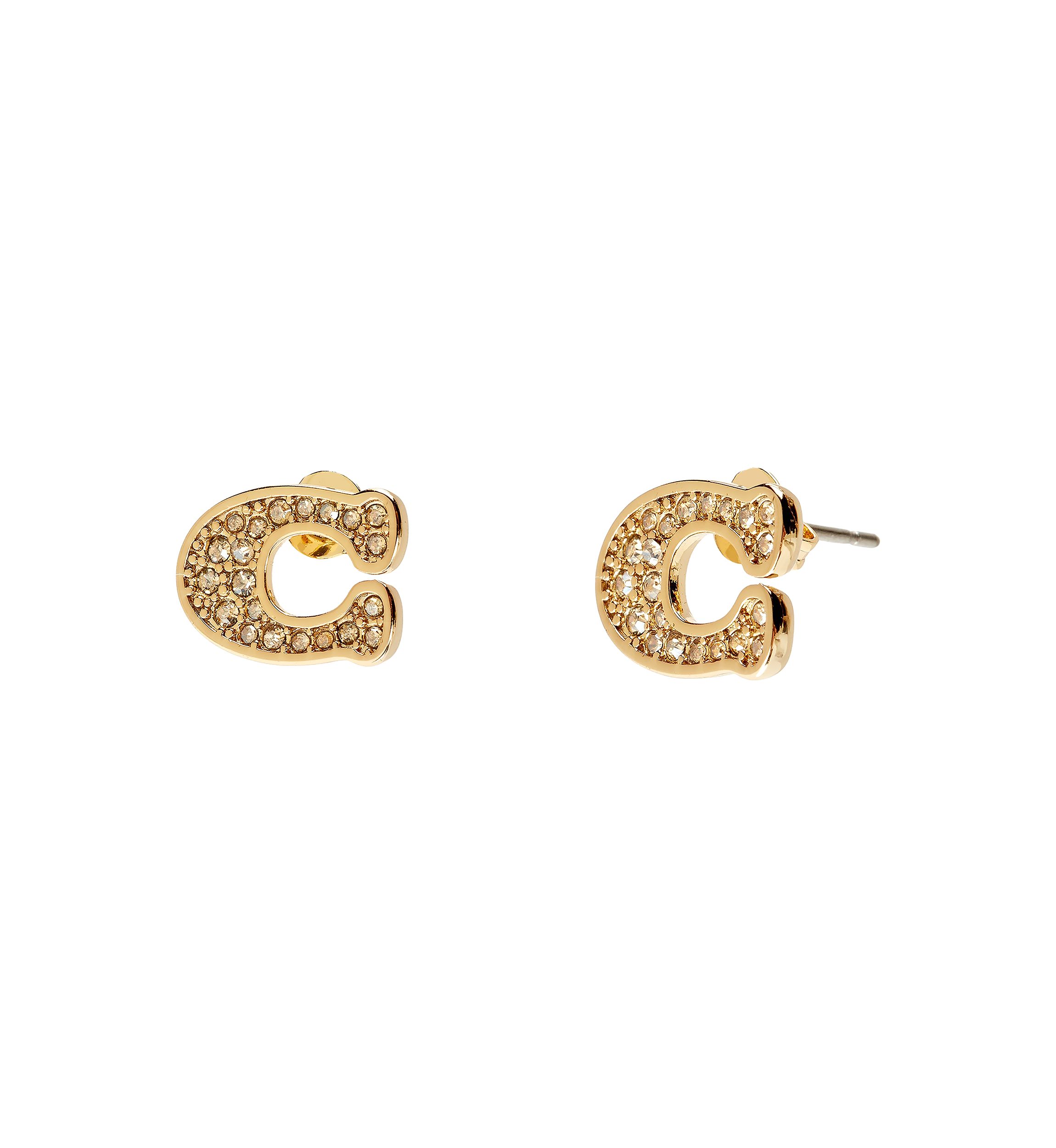 Signature Pavé C Stud Earrings