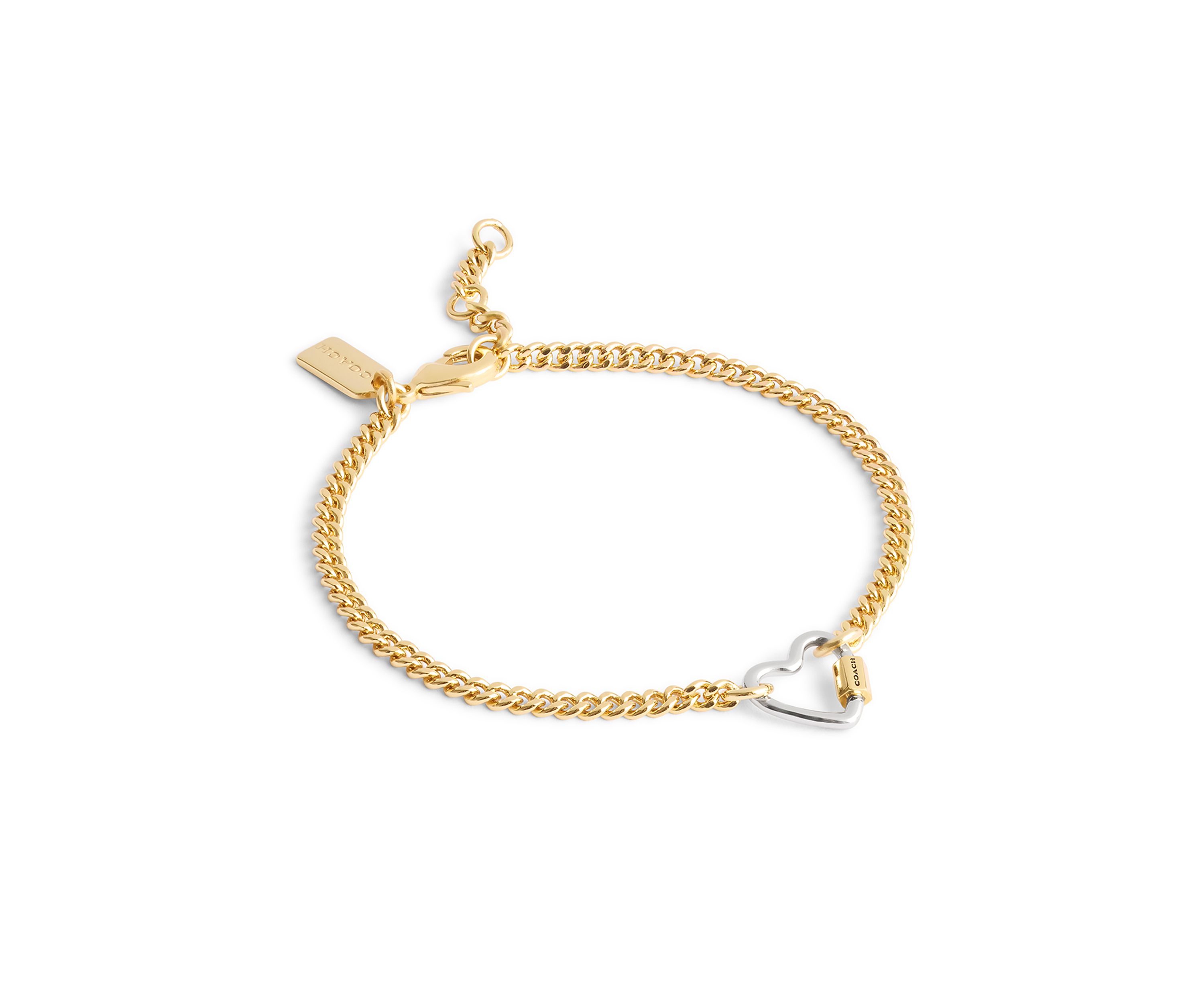 Signature Carabiner Heart Link Bracelet