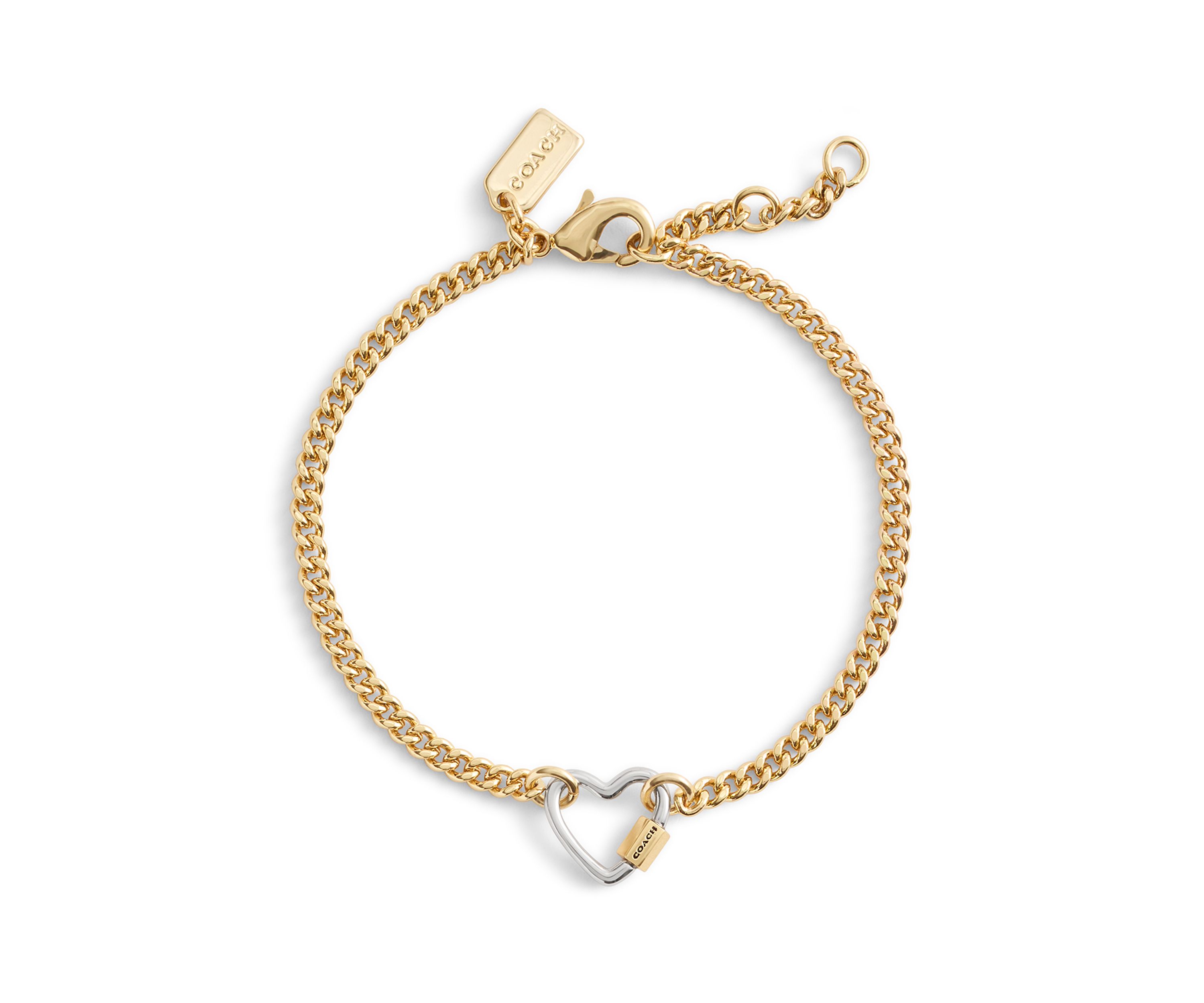 Signature Carabiner Heart Link Bracelet