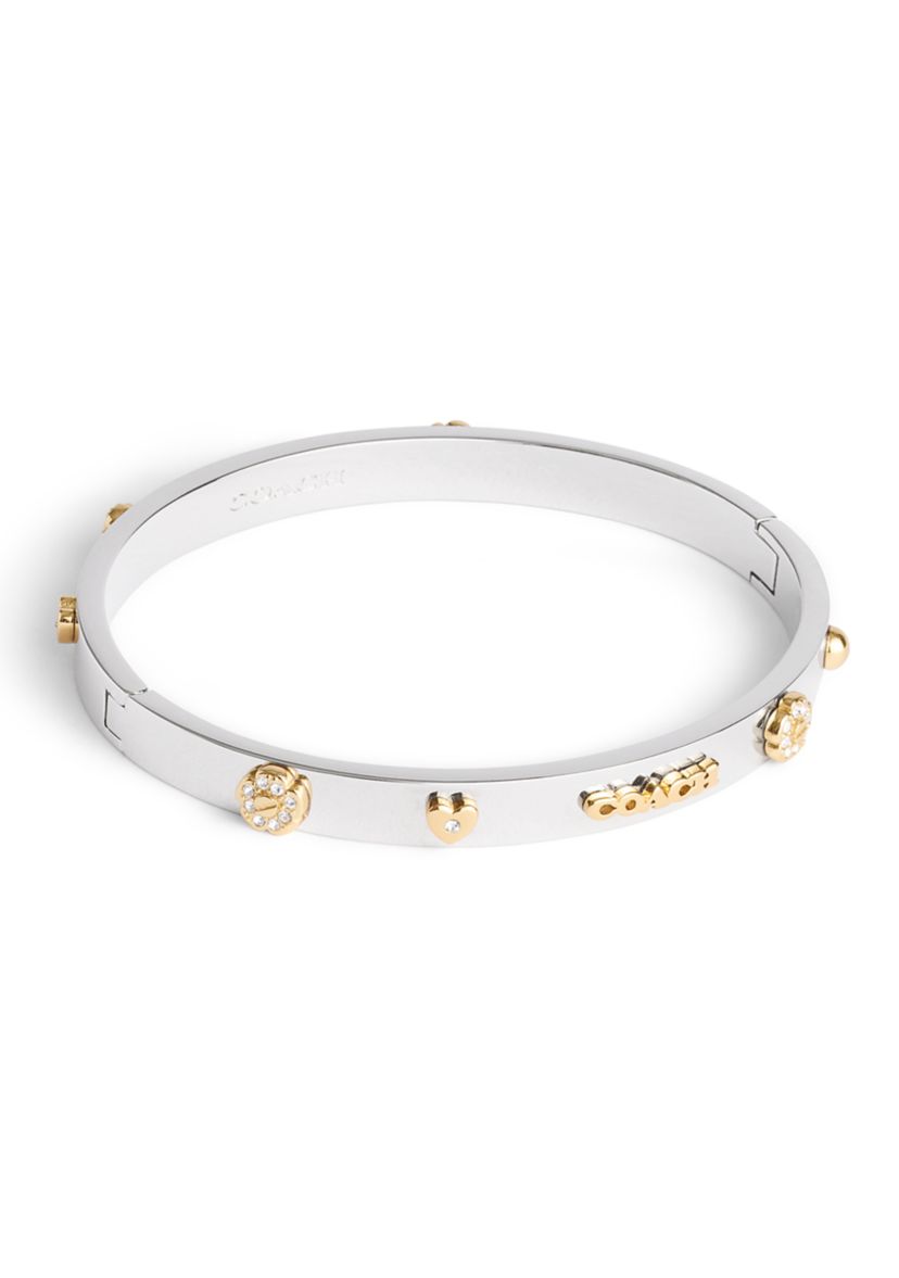 Signature Mixed Motif Bangle Bracelet