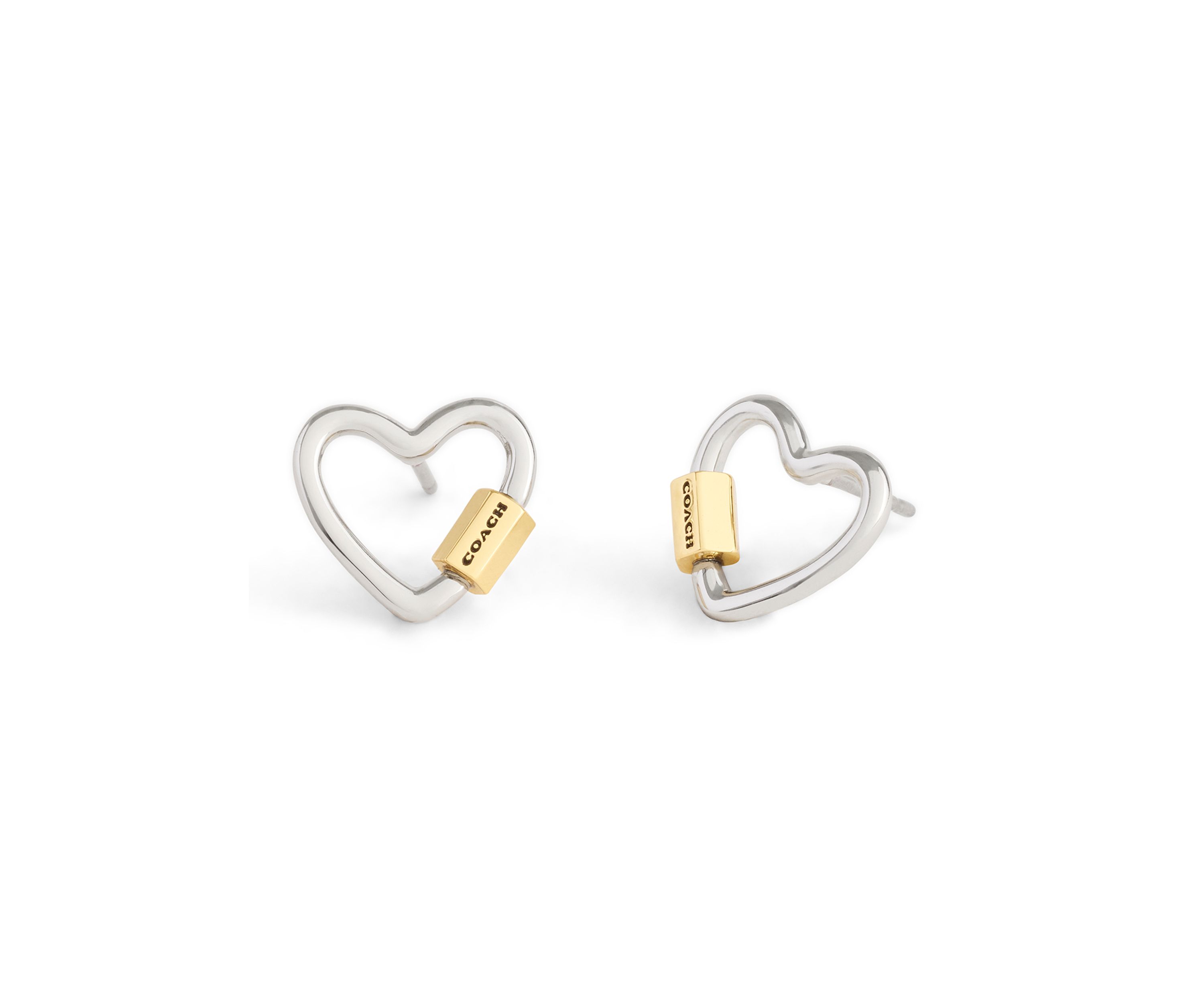 Signature Carabiner Heart Stud Earrings
