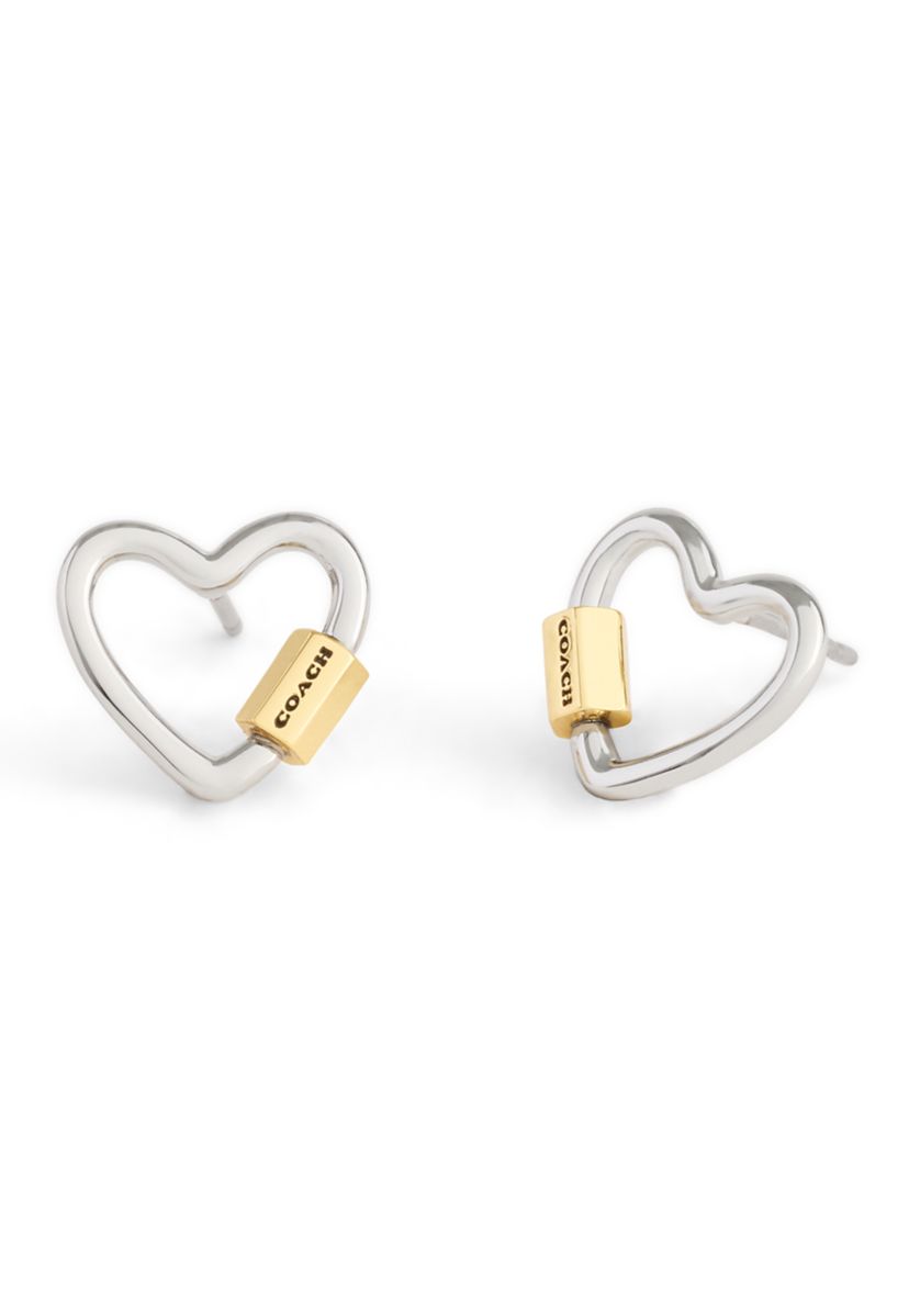 Signature Carabiner Heart Stud Earrings