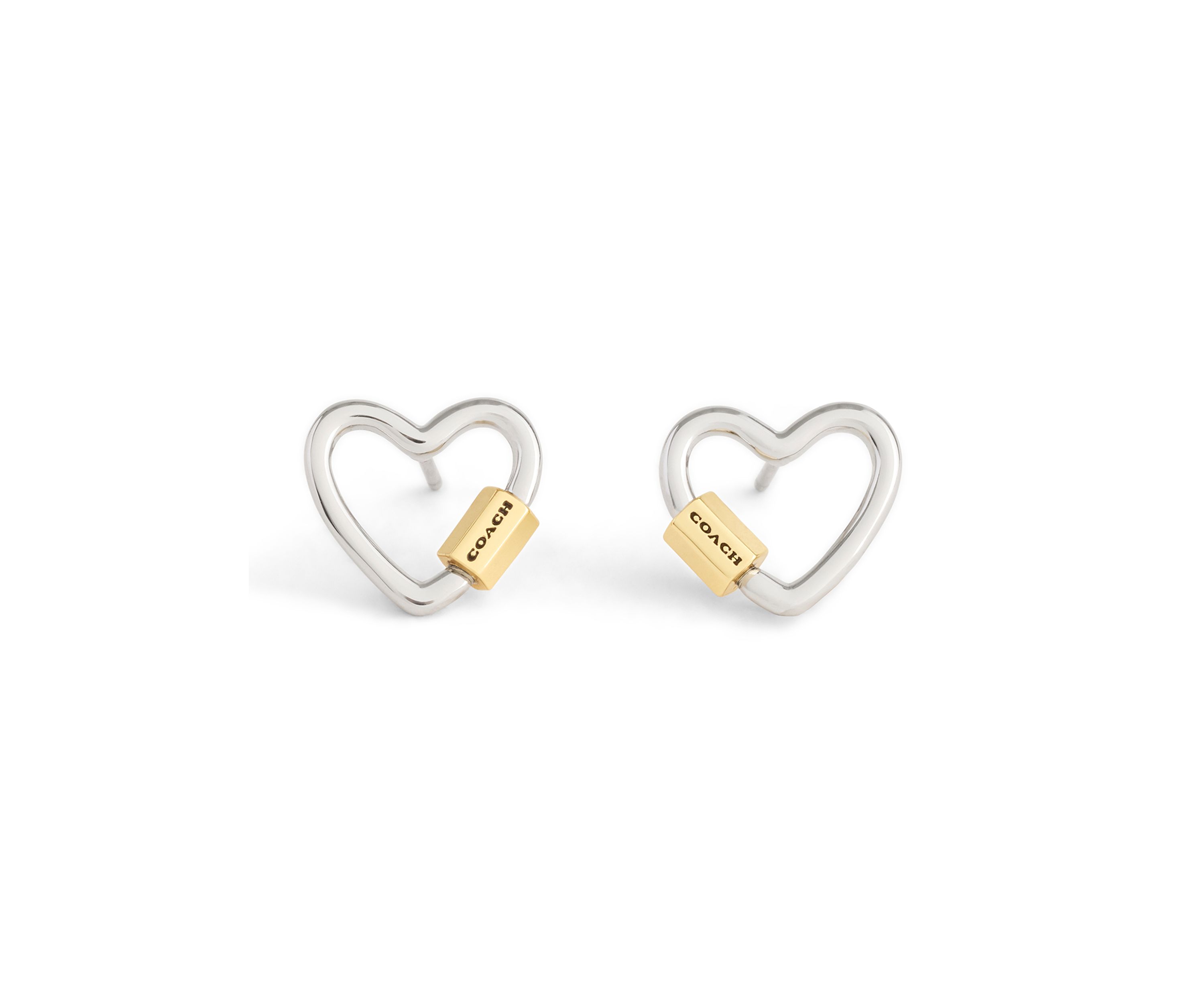 Signature Carabiner Heart Stud Earrings