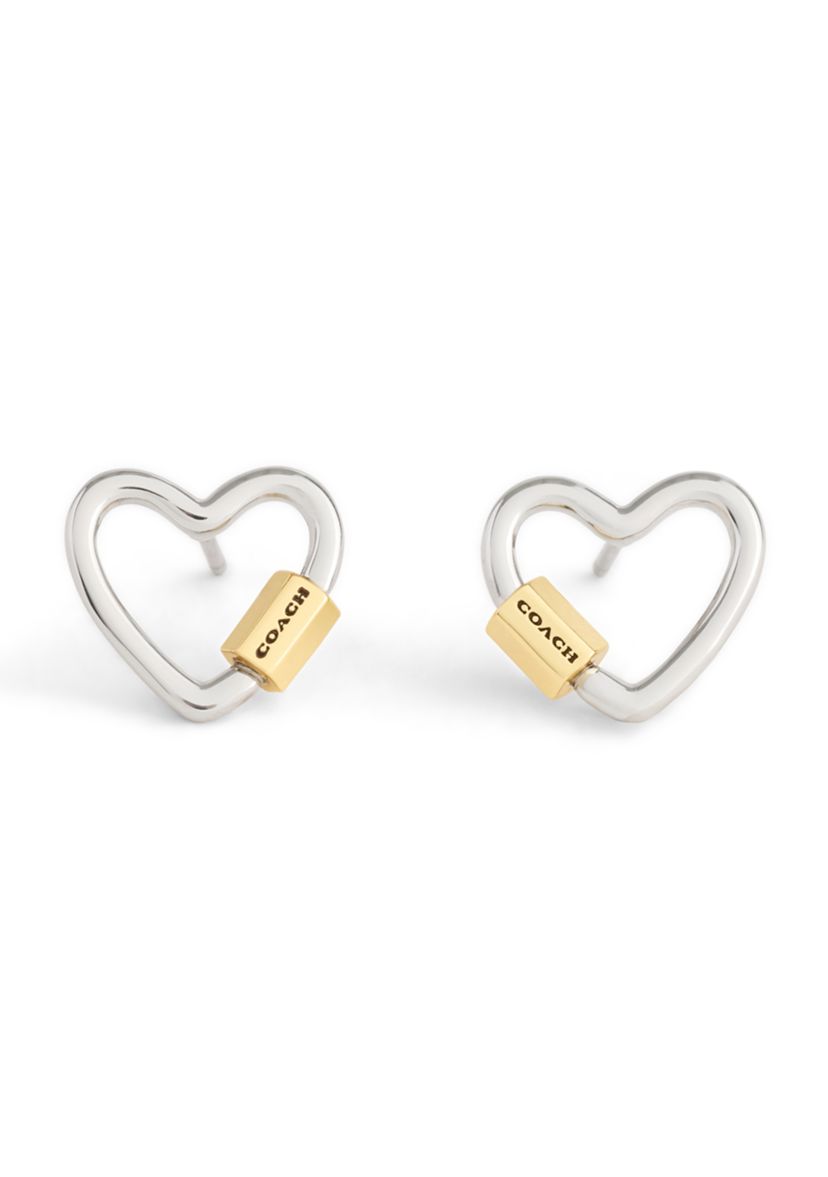 Signature Carabiner Heart Stud Earrings