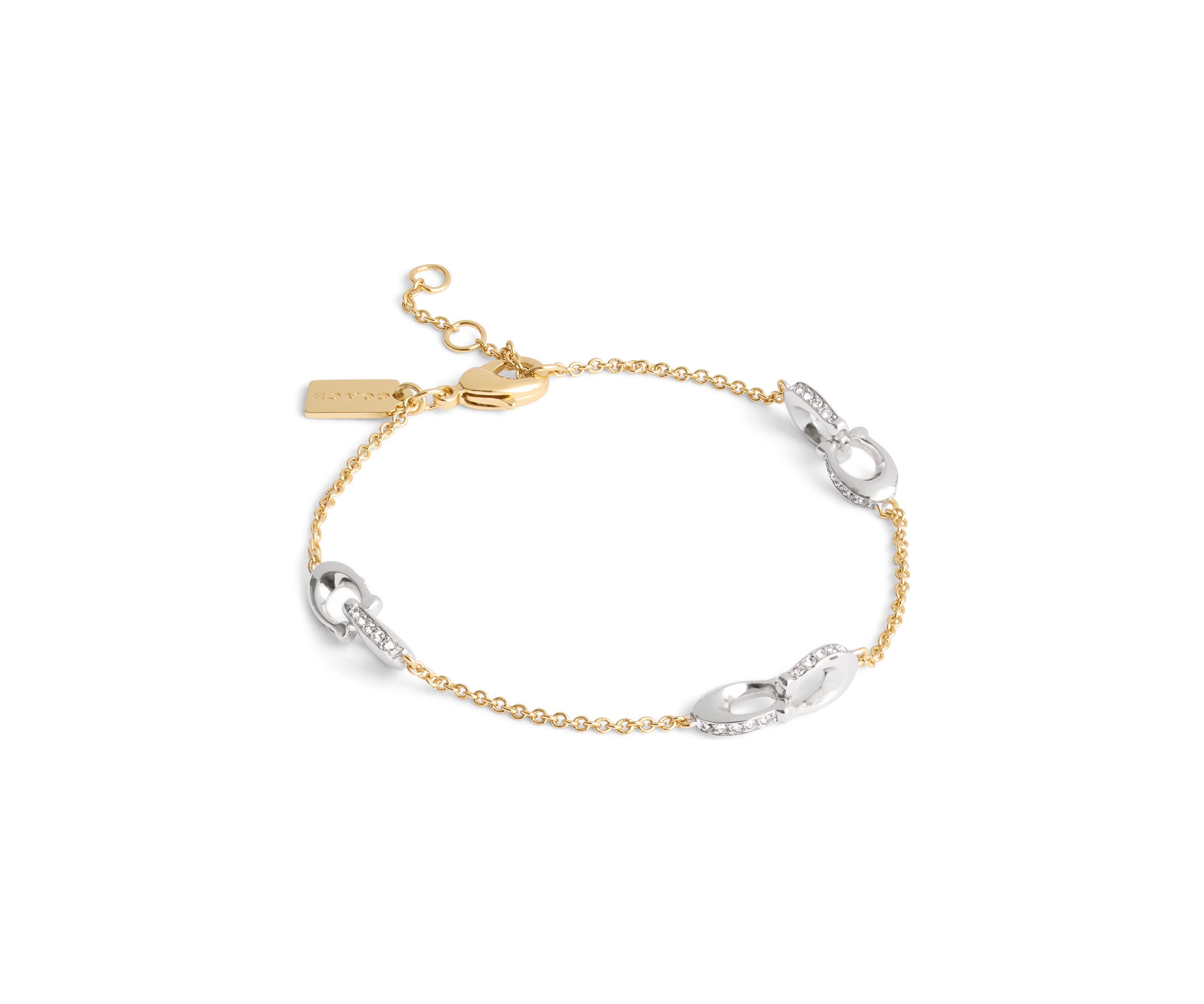 Signature Pavé Interlocking C Strand Bracelet