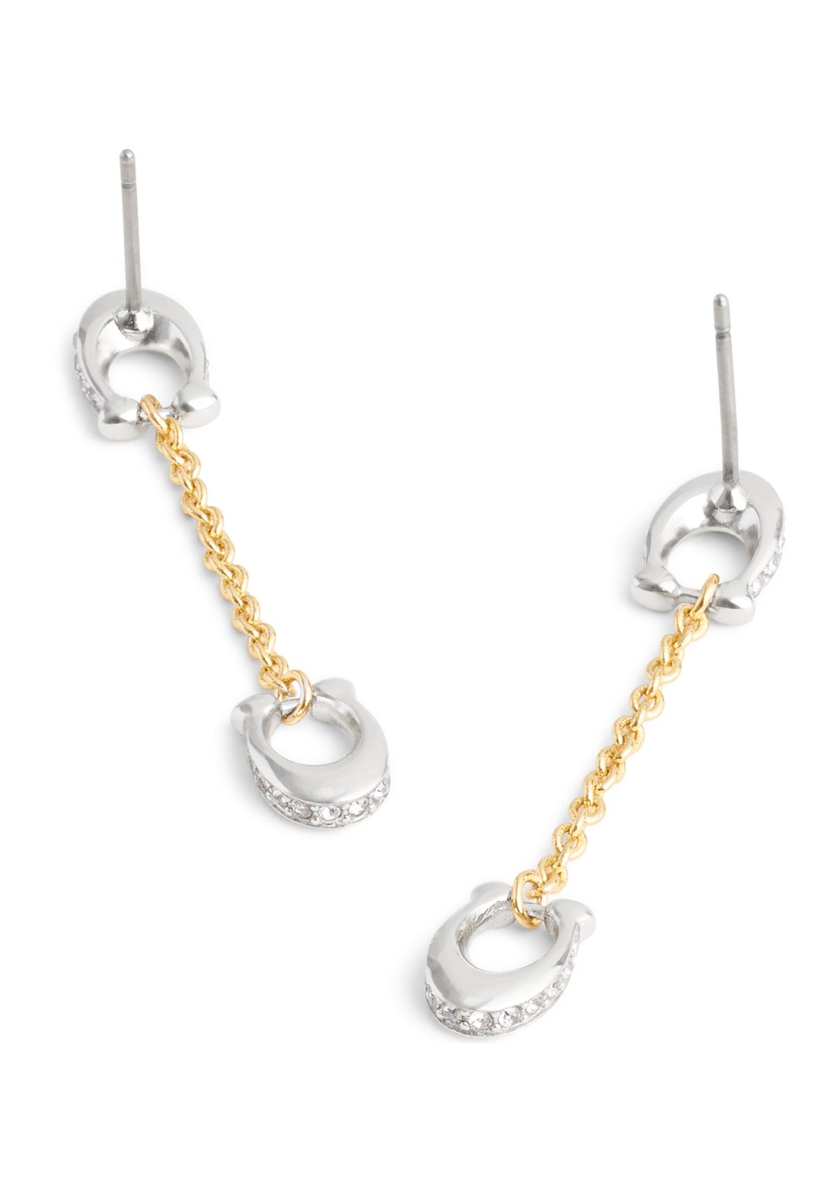 Signature Pavé C Linear Earrings