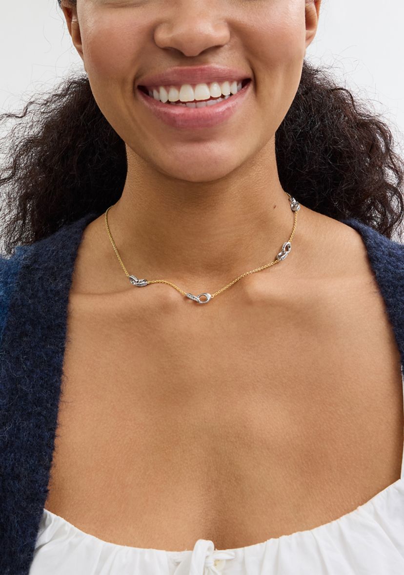 Signature Pavé C Strand Necklace