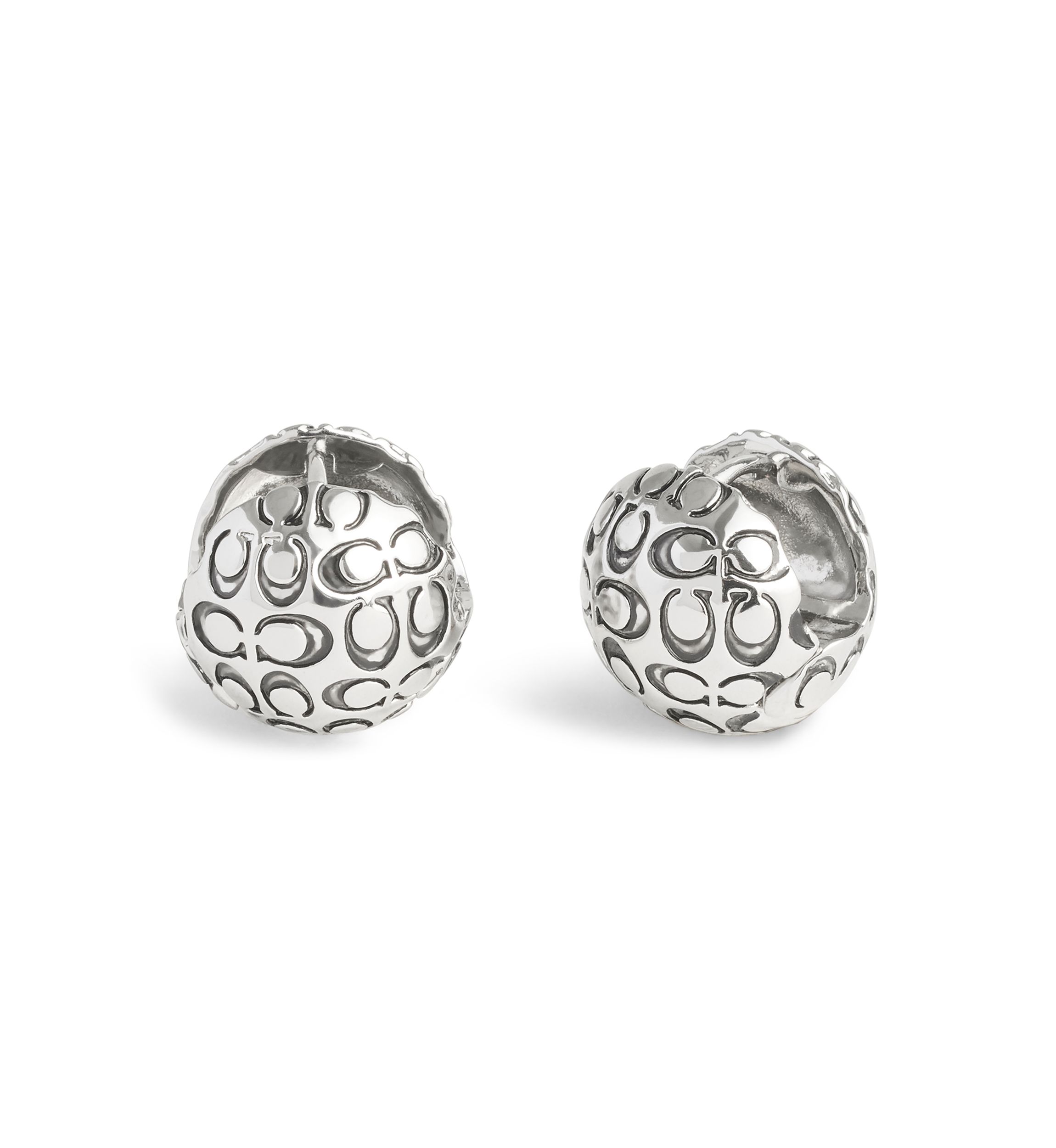 Signature Quilted Orb Huggie Earrings
