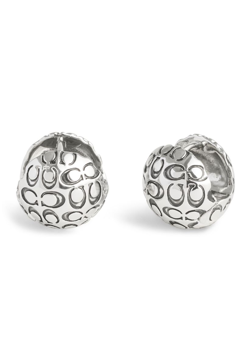 Signature Quilted Orb Huggie Earrings
