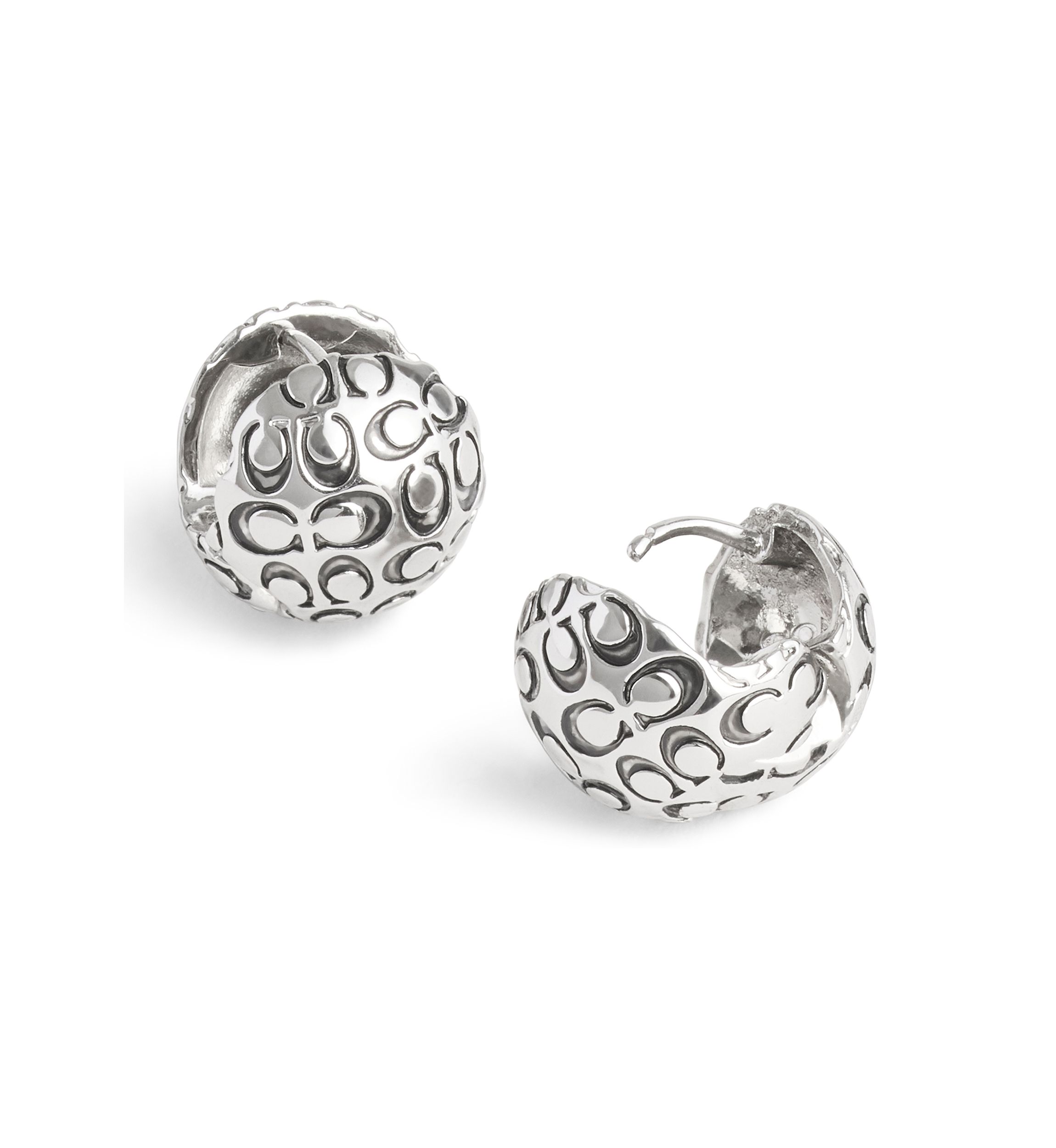 Signature Quilted Orb Huggie Earrings