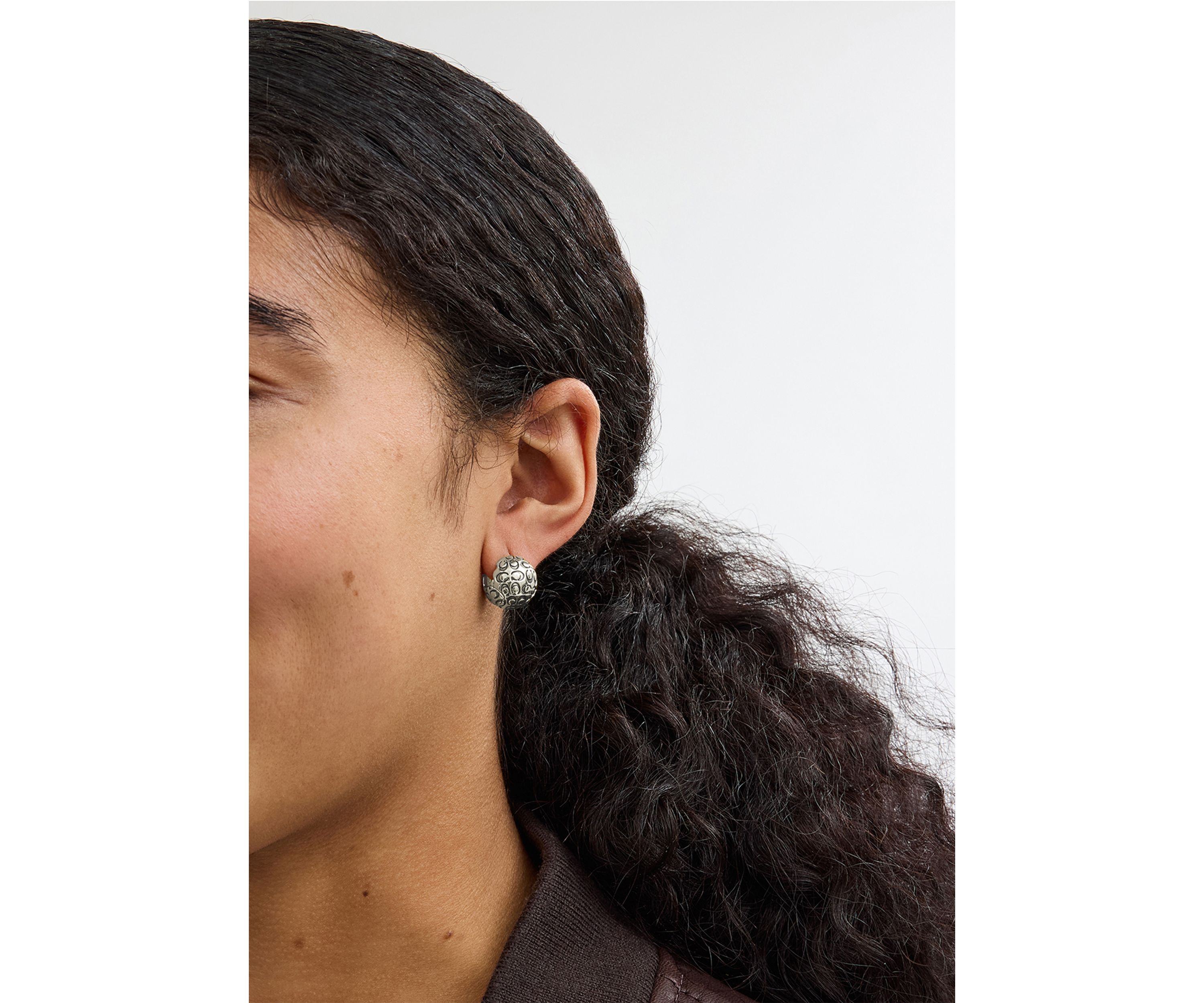 Signature Quilted Orb Huggie Earrings
