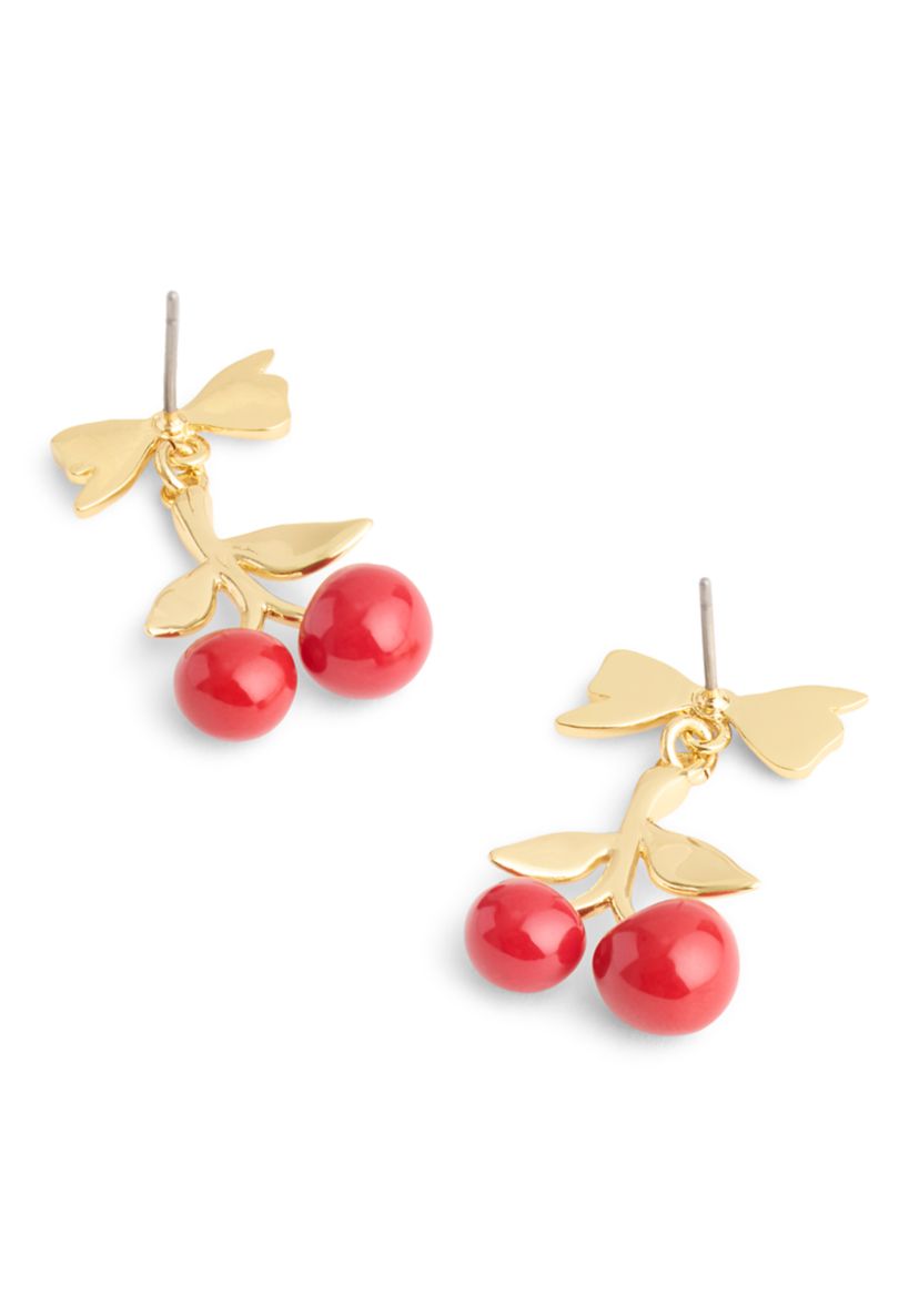Cherry Cluster Drop Earrings