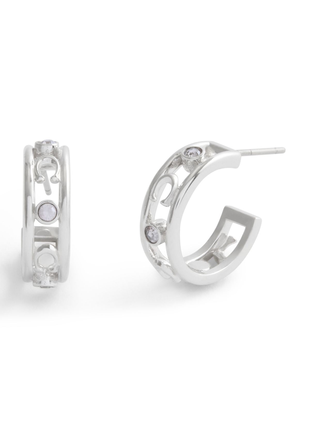 Signature C Open Hoop Earrings 