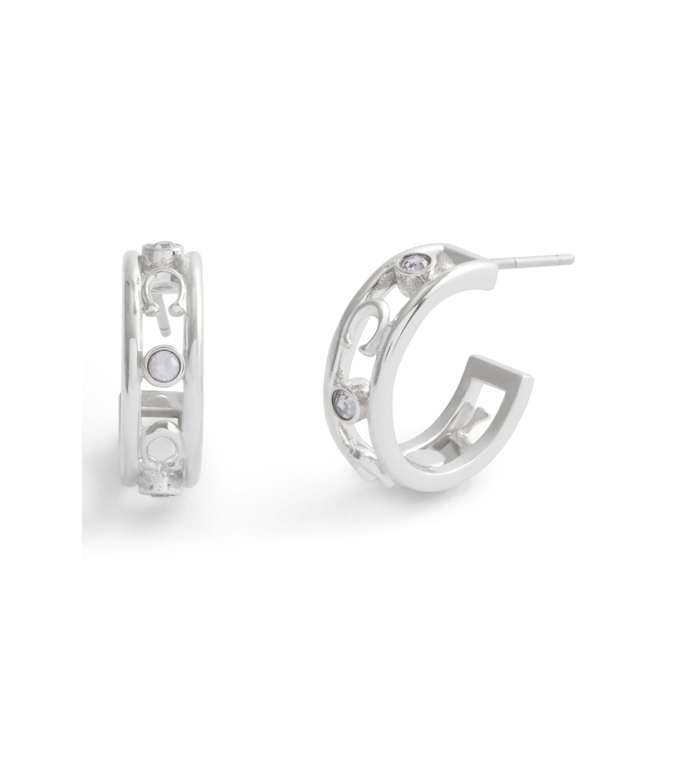 Signature C Open Hoop Earrings 